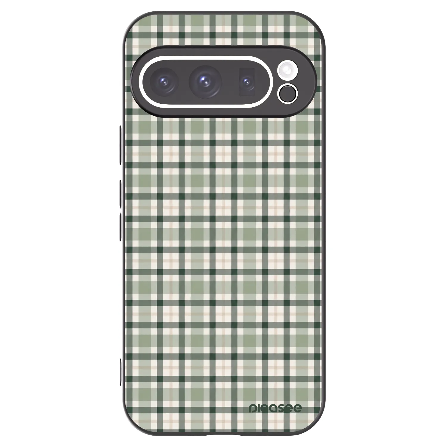 Picasee silikonowe czarne etui na Google Pixel 9 Pro - Sage Tartan