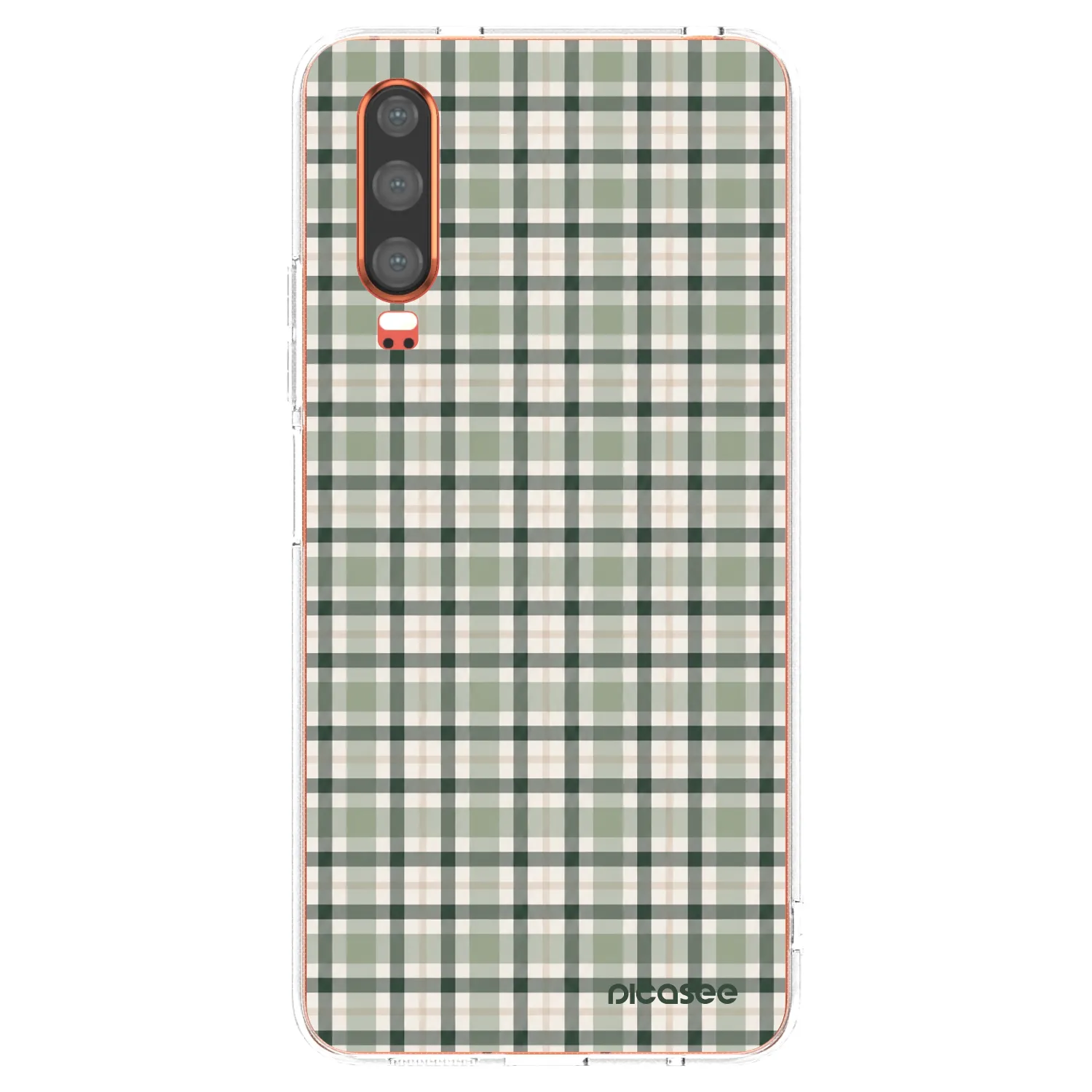Picasee silikonowe przeźroczyste etui na Huawei P30 - Sage Tartan