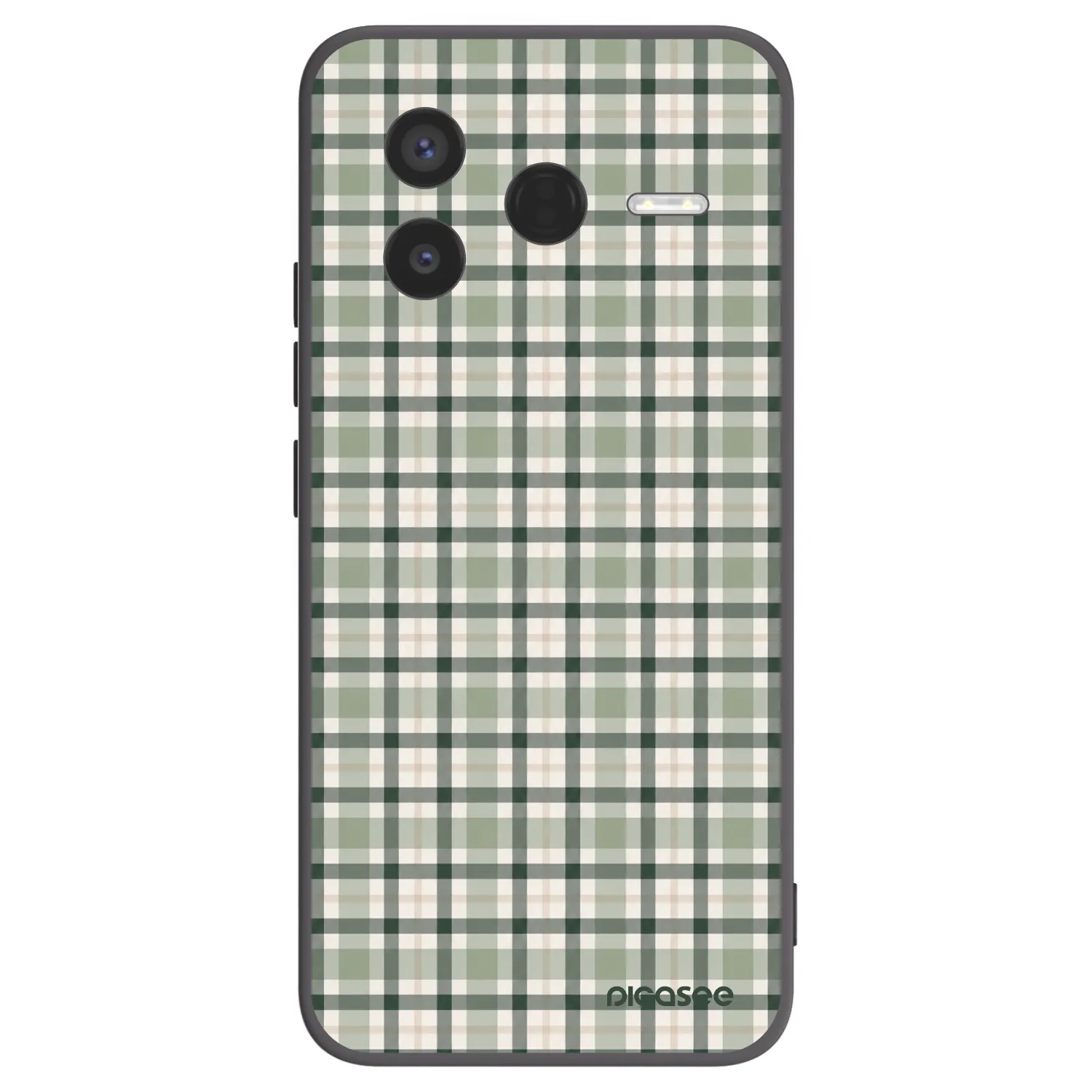 Picasee silikonowe czarne etui na Xiaomi Poco F7 Pro 5G - Sage Tartan