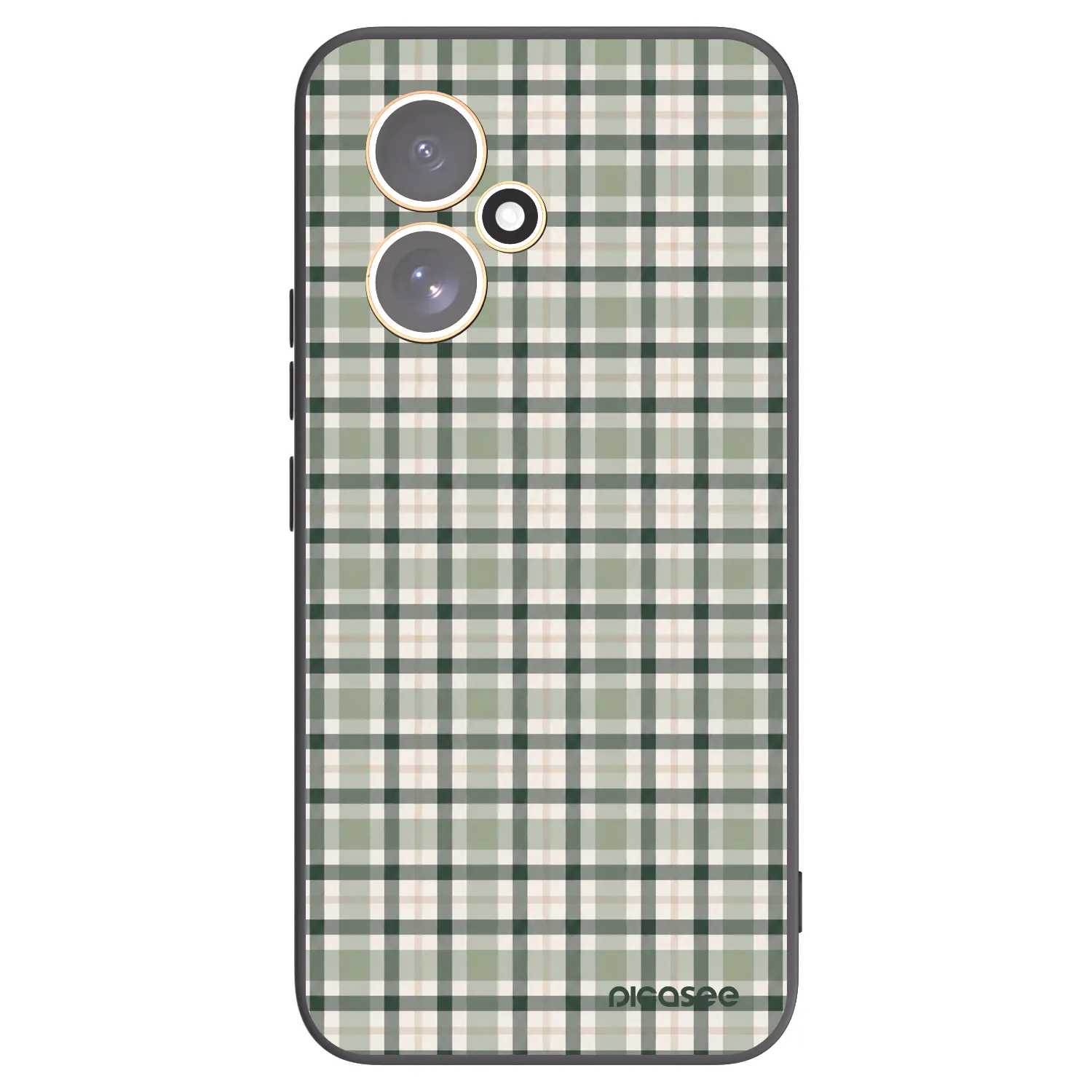 Picasee silikonowe czarne etui na Honor 400 5G - Sage Tartan