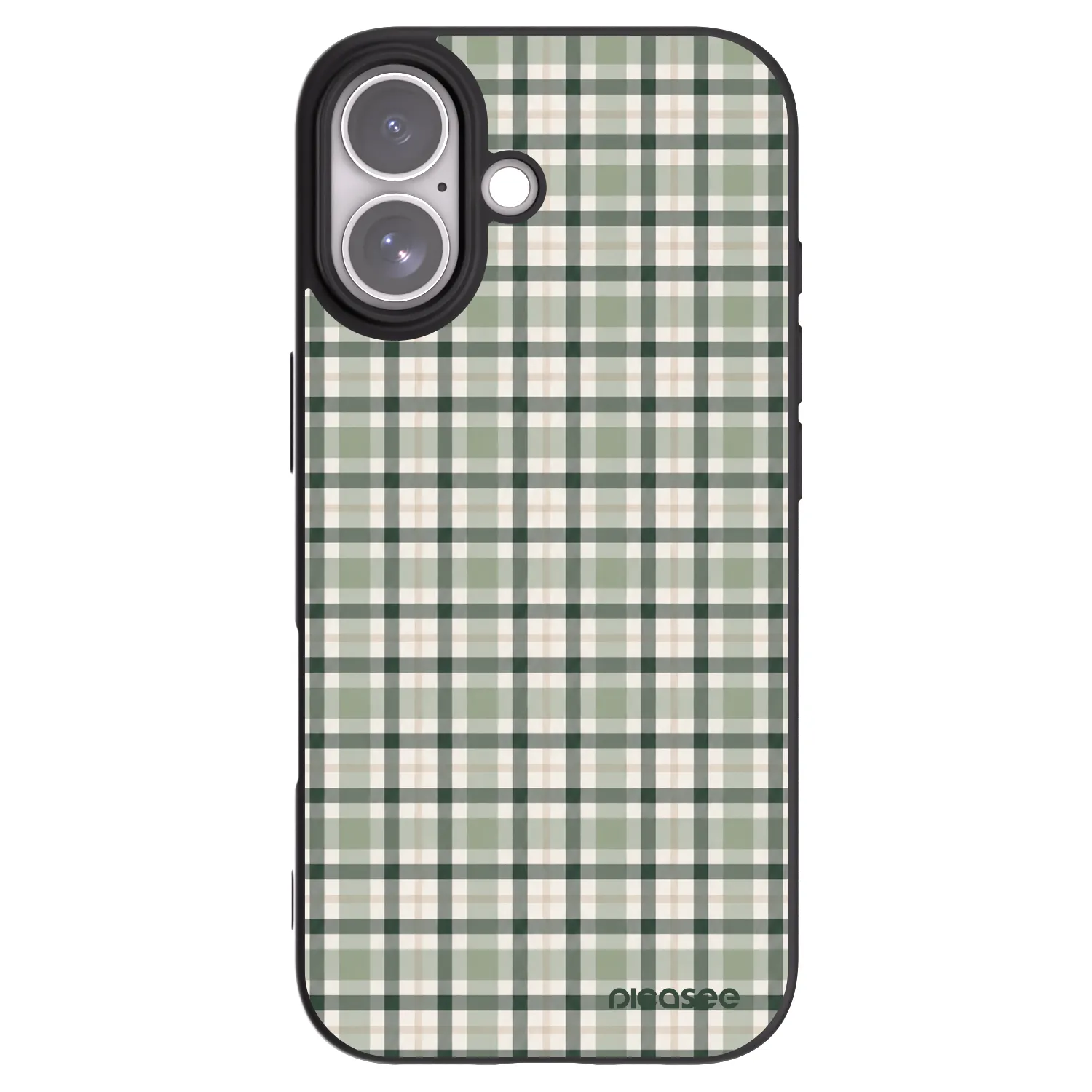 Picasee silikonowe czarne etui na Apple iPhone 17 - Sage Tartan