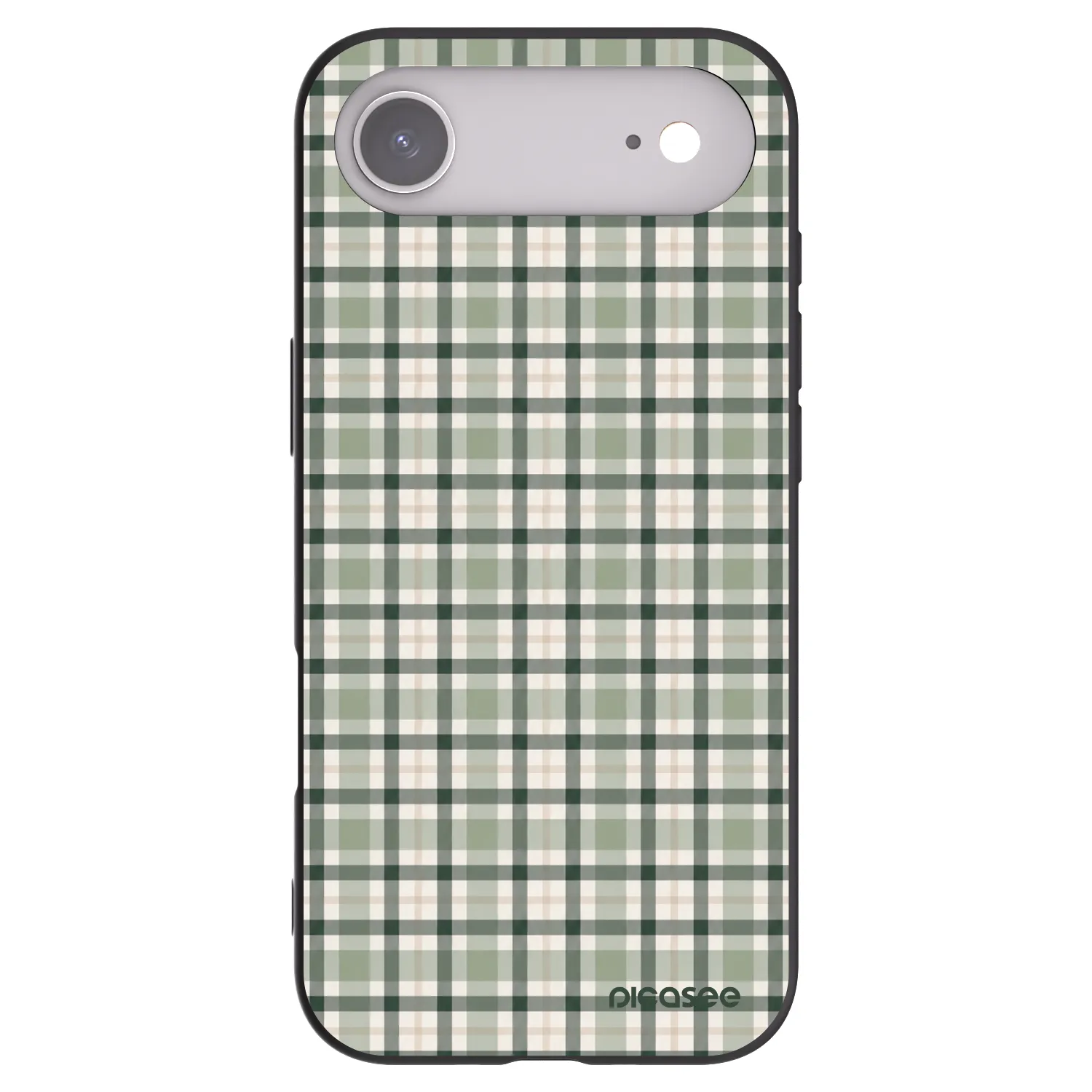 Picasee silikonowe czarne etui na Apple iPhone Air - Sage Tartan