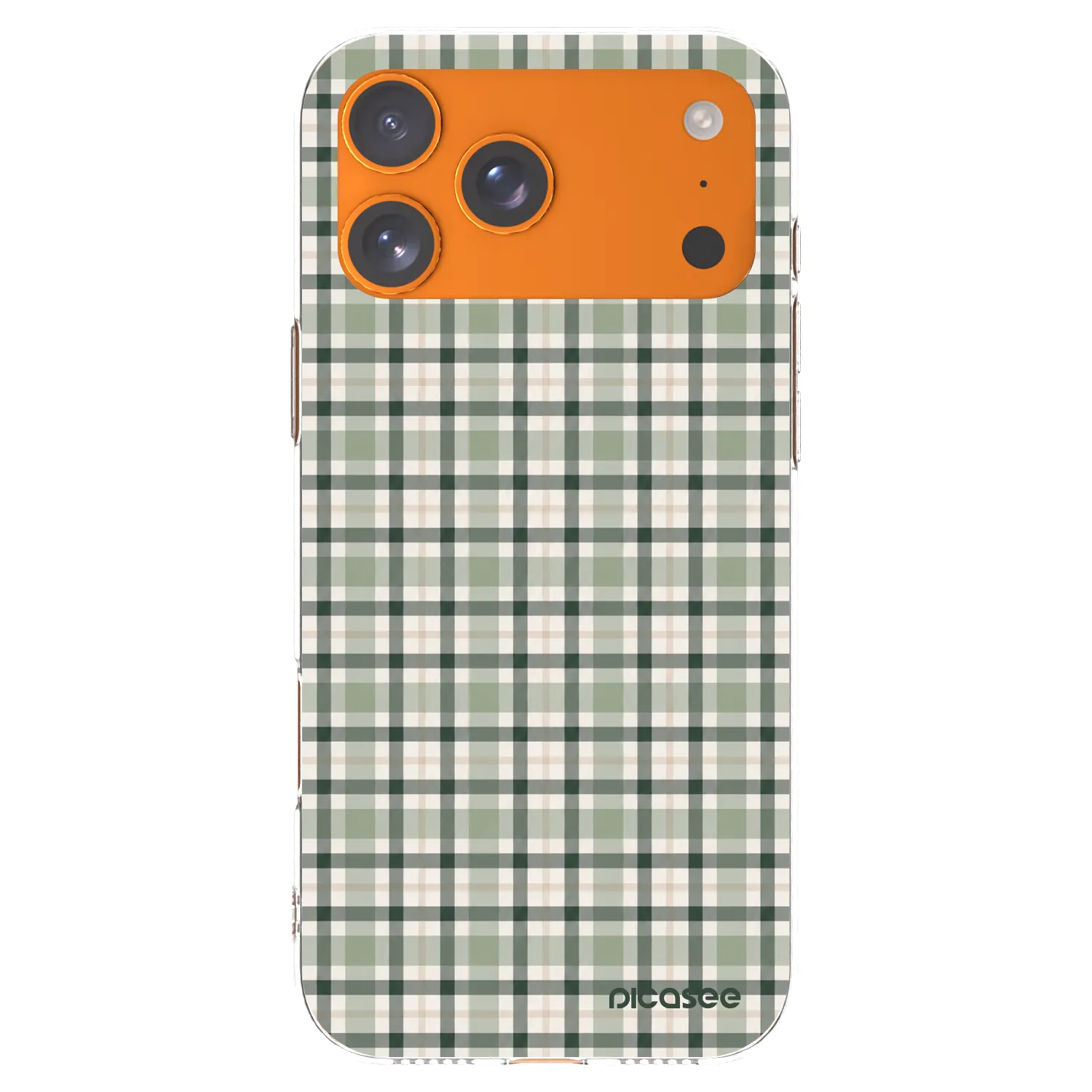Picasee silikonowe przeźroczyste etui na Apple iPhone 17 Pro Max - Sage Tartan