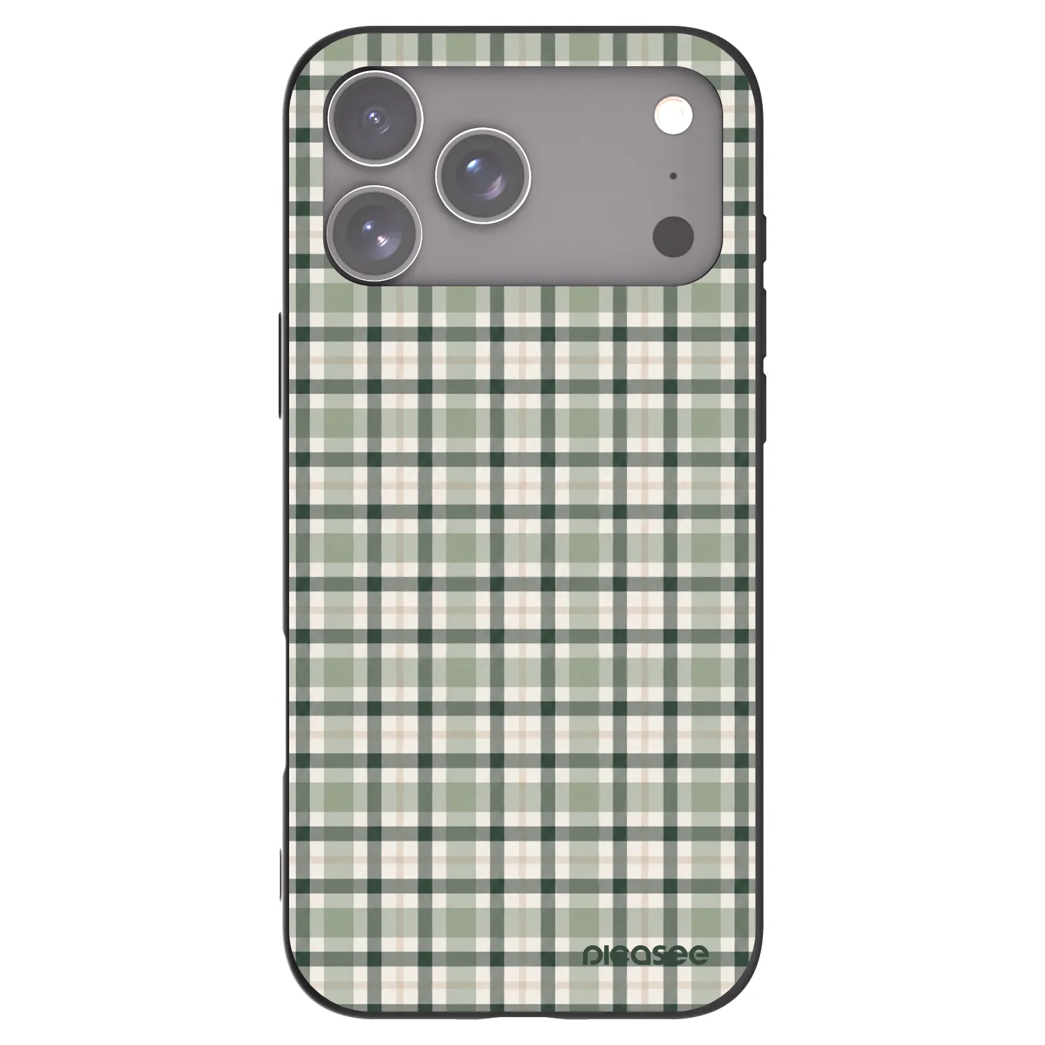 Picasee silikonowe czarne etui na Apple iPhone 17 Pro Max - Sage Tartan