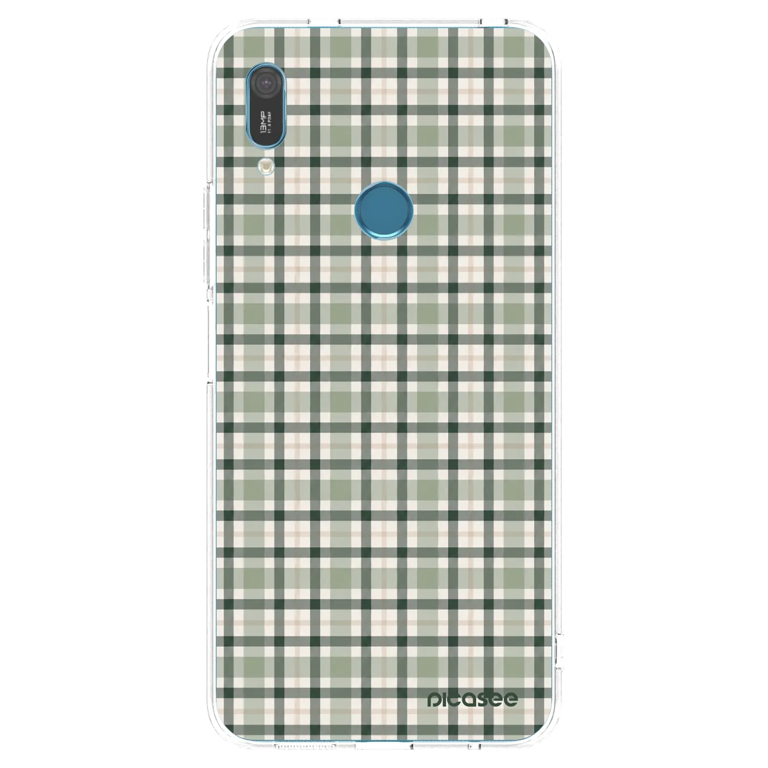 Picasee silikonowe przeźroczyste etui na Huawei Y6 2019 - Sage Tartan