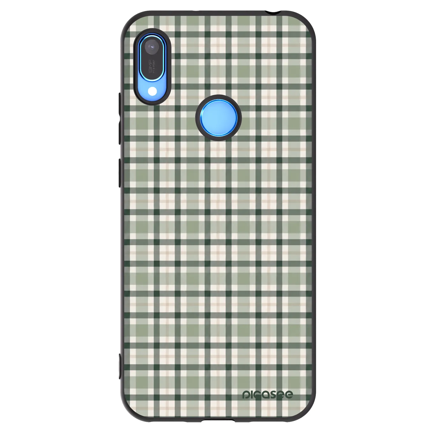 Picasee silikonowe czarne etui na Huawei Y6 2019 - Sage Tartan
