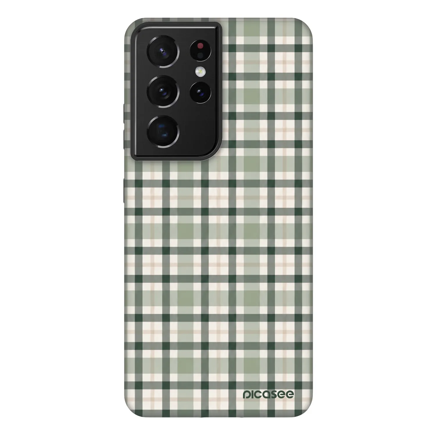 Picasee Fashion Case na Samsung Galaxy S21 Ultra 5G G998B - Sage Tartan