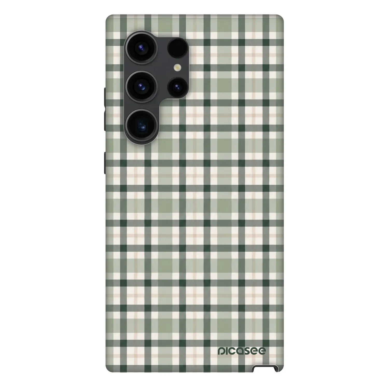 Picasee Fashion Case PowerShare pro Samsung Galaxy S24 Ultra S928B 5G - Sage Tartan