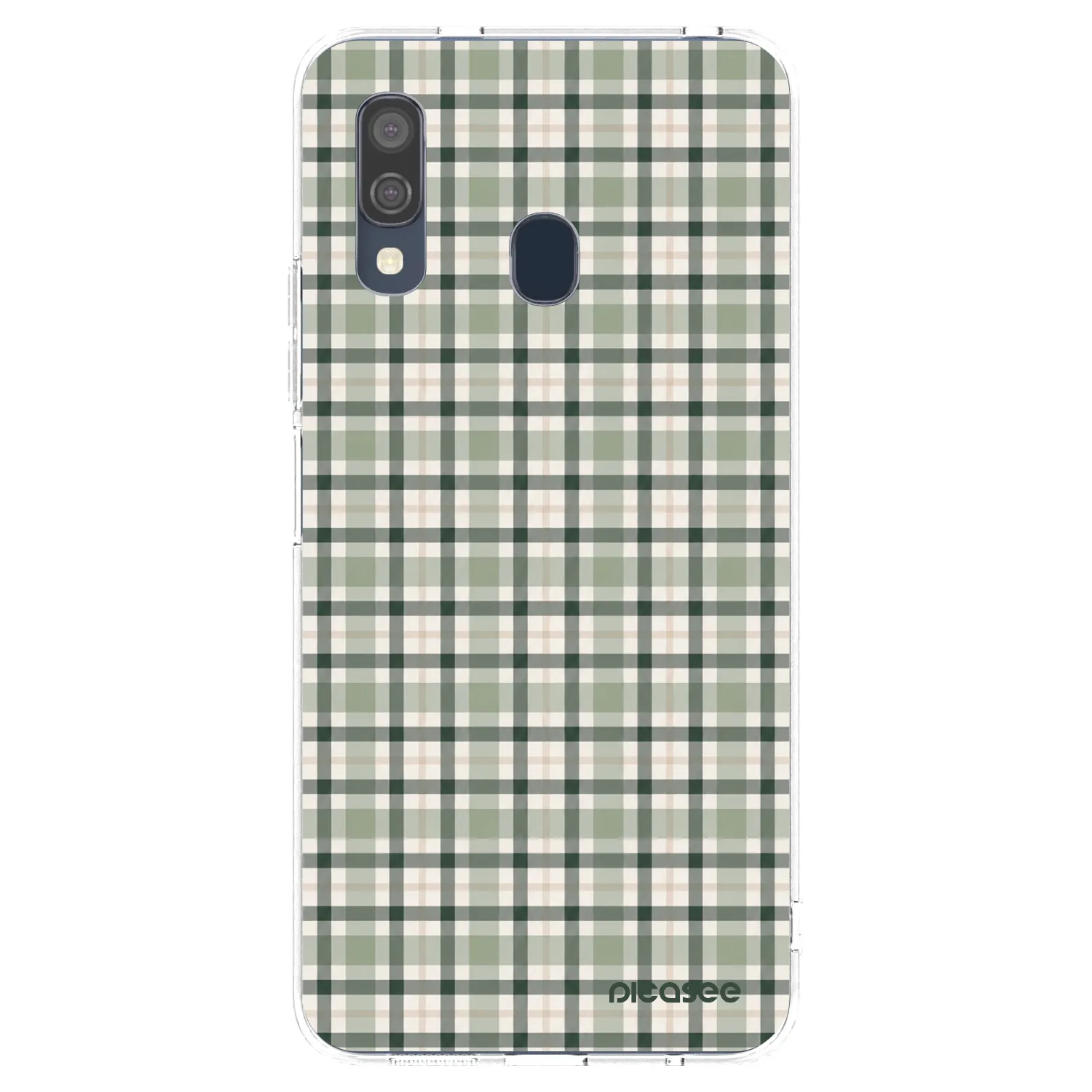 Picasee silikonowe przeźroczyste etui na Samsung Galaxy A40 A405F - Sage Tartan