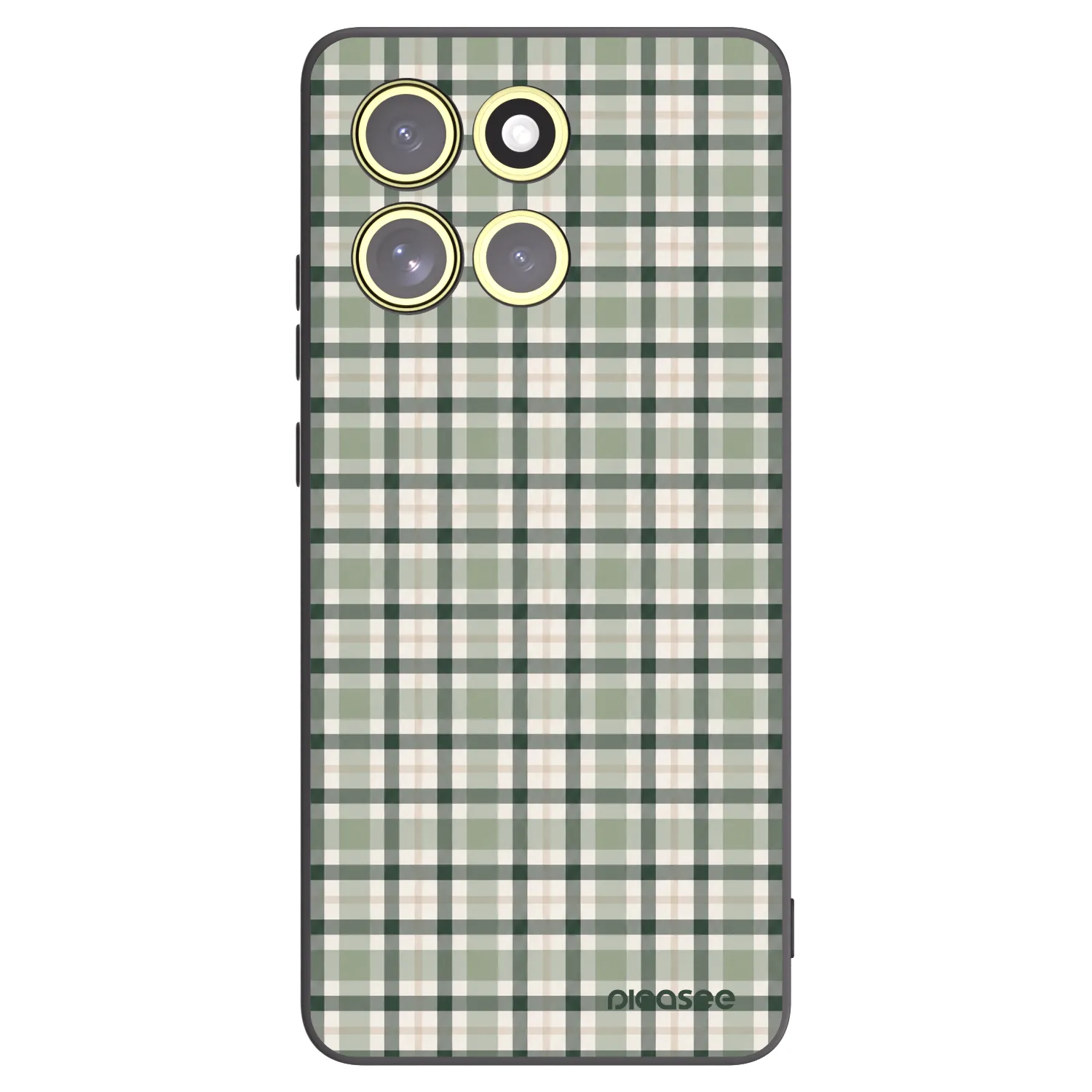 Picasee silikonowe czarne etui na Motorola Moto G86 5G - Sage Tartan