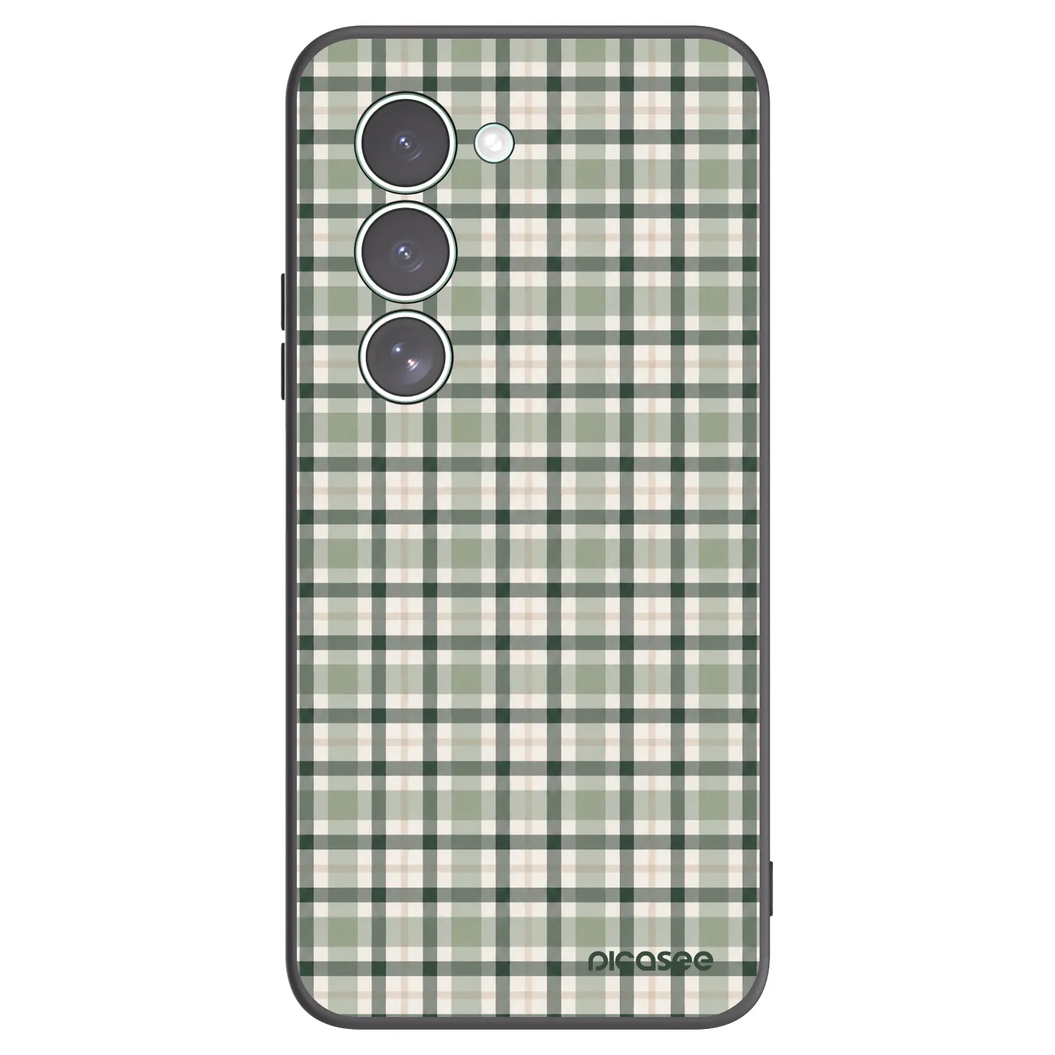 Picasee silikonowe czarne etui na Xiaomi Redmi 15 5G - Sage Tartan
