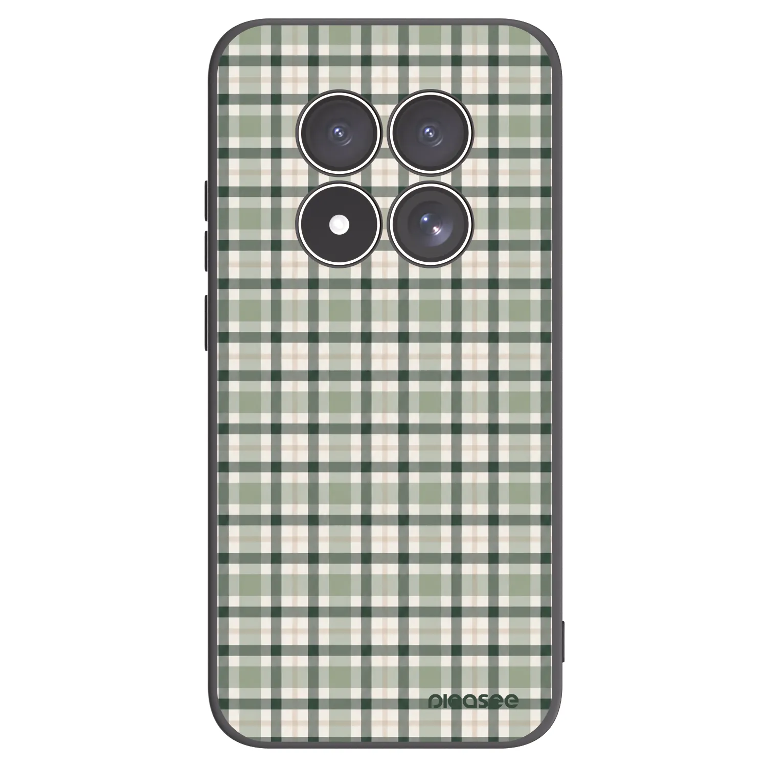 Picasee silikonowe czarne etui na Xiaomi Redmi Note 15 Pro 4G - Sage Tartan