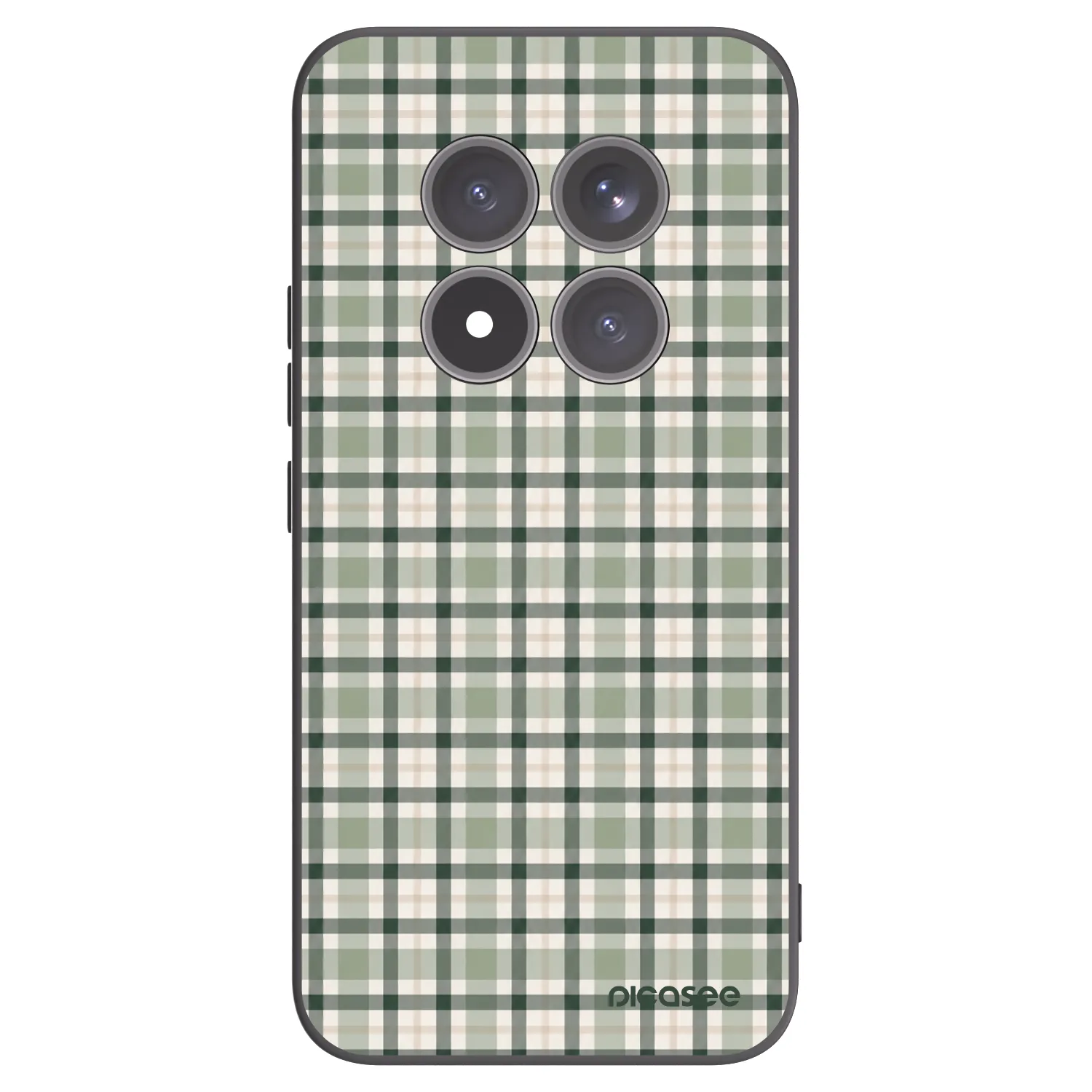 Picasee silikonowe czarne etui na Xiaomi Redmi Note 15 Pro+ - Sage Tartan