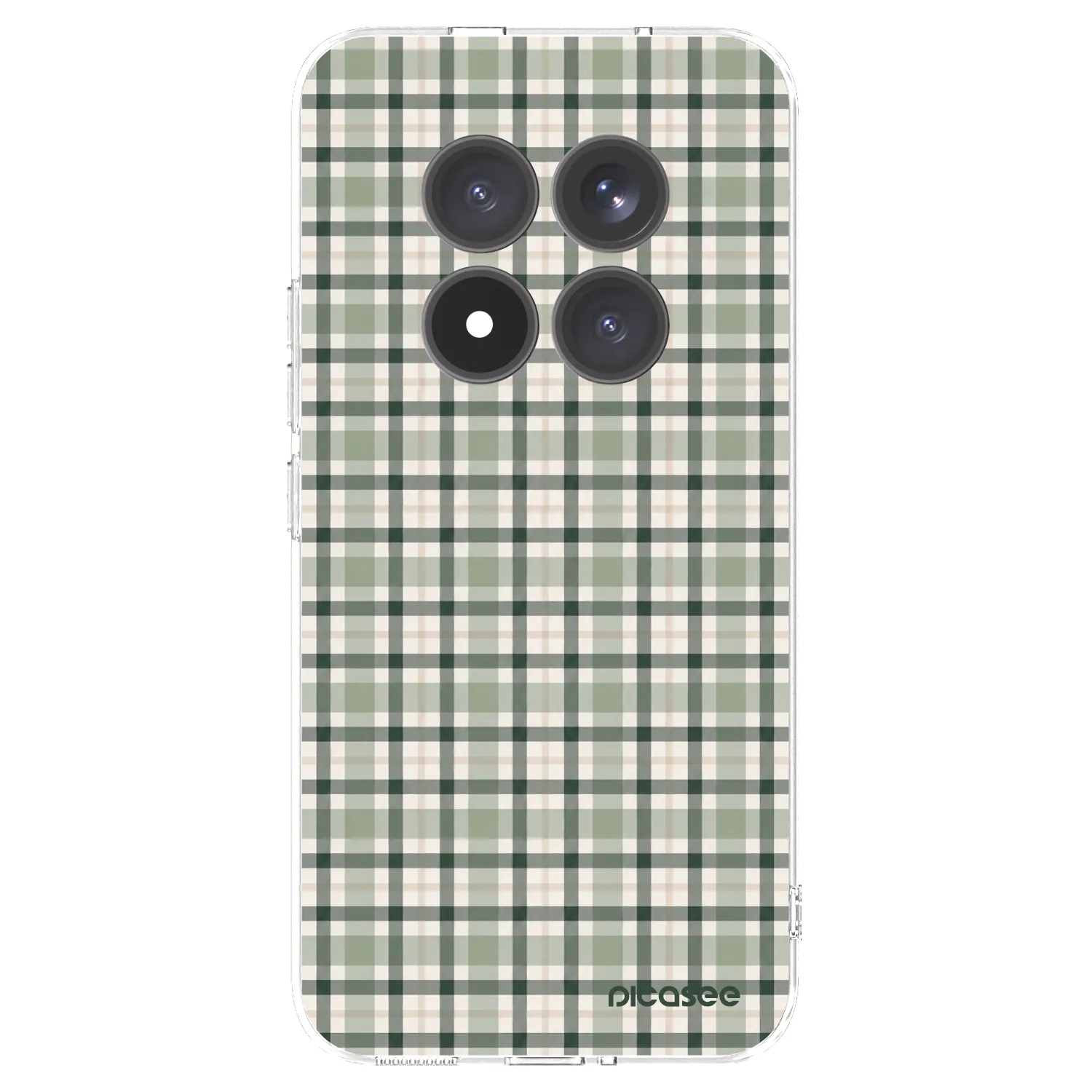Picasee silikonowe przeźroczyste etui na Xiaomi Redmi Note 15 Pro+ - Sage Tartan