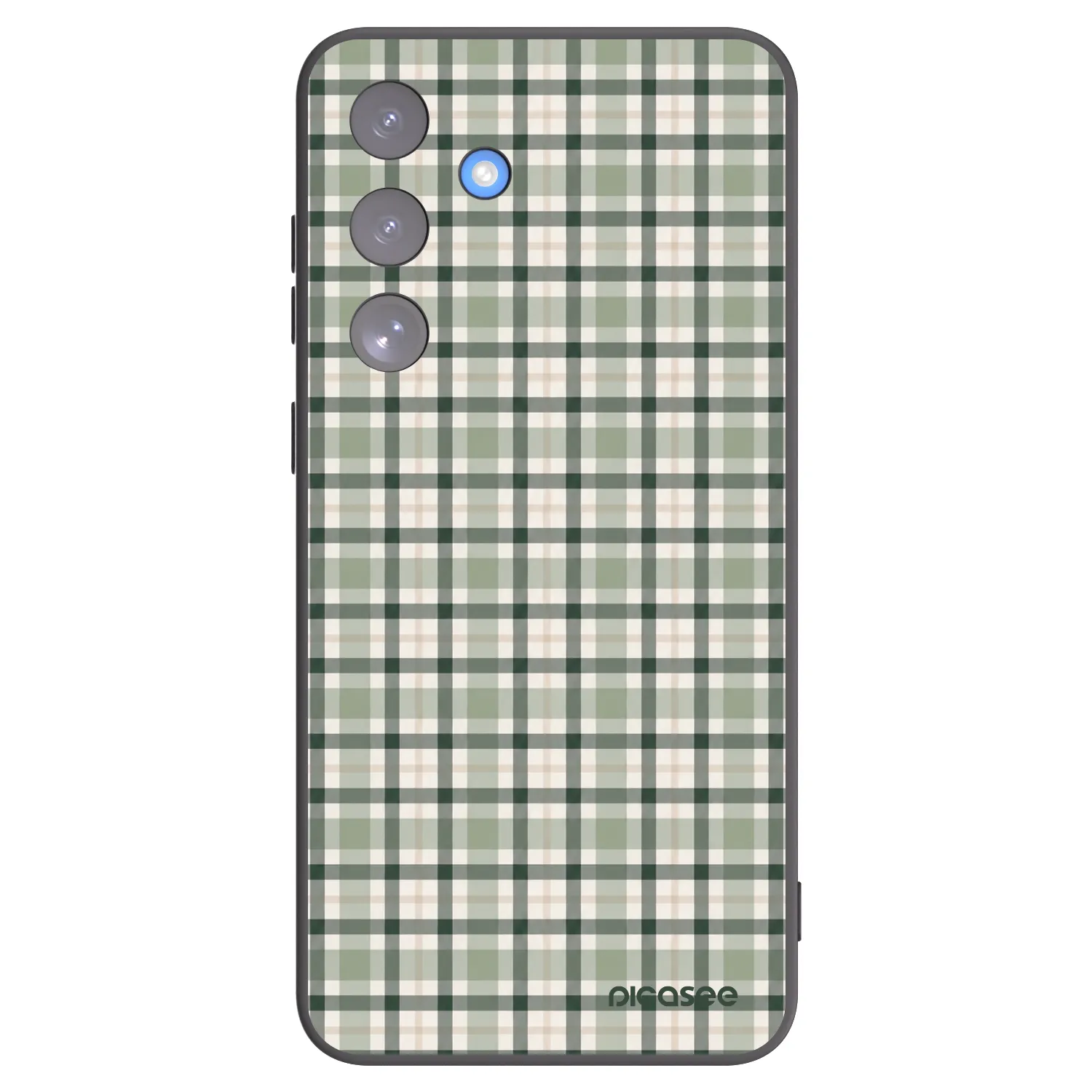 Picasee silikonowe czarne etui na Samsung Galaxy S25 FE 5G - Sage Tartan