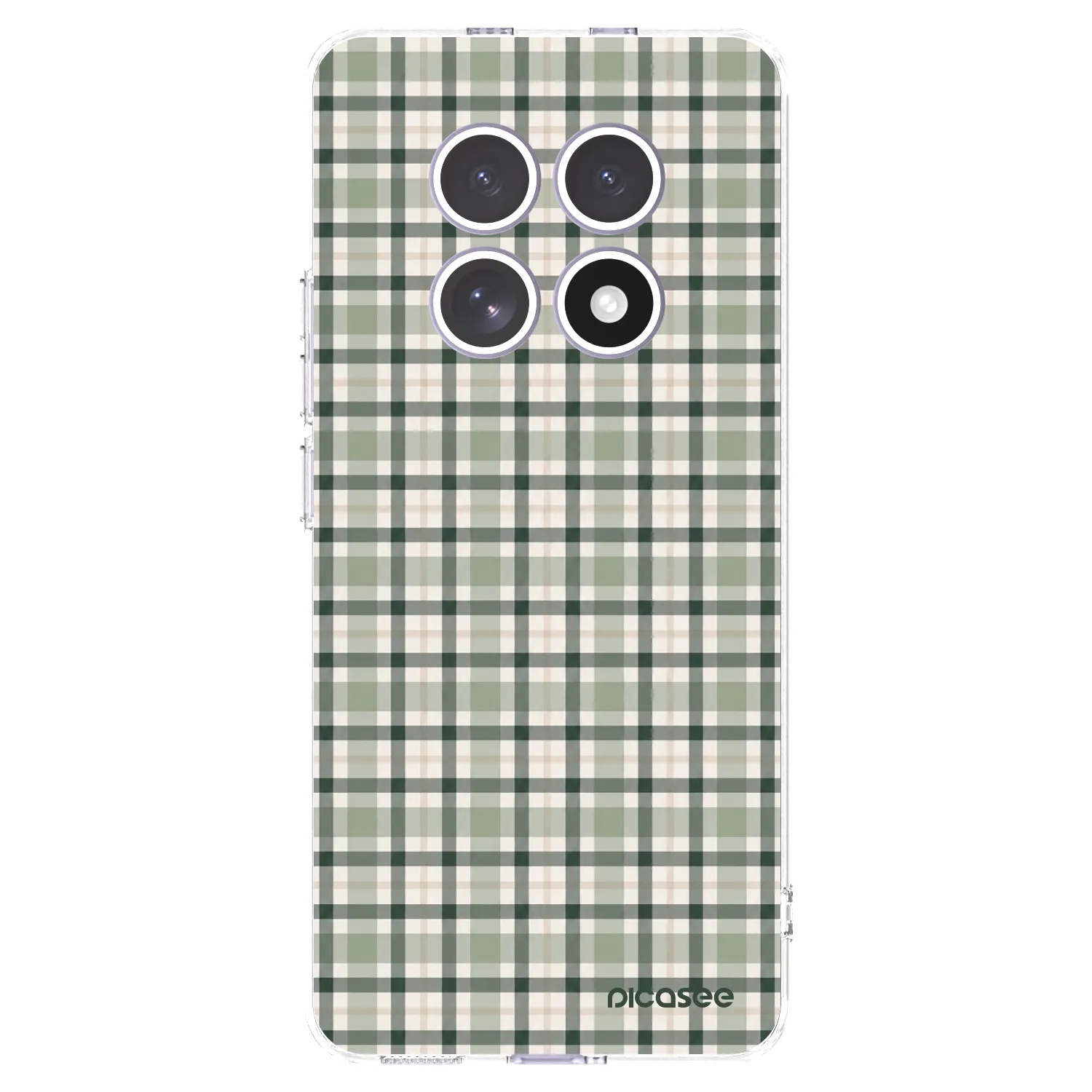 Picasee silikonowe przeźroczyste etui na Xiaomi Redmi Note 15 4G - Sage Tartan