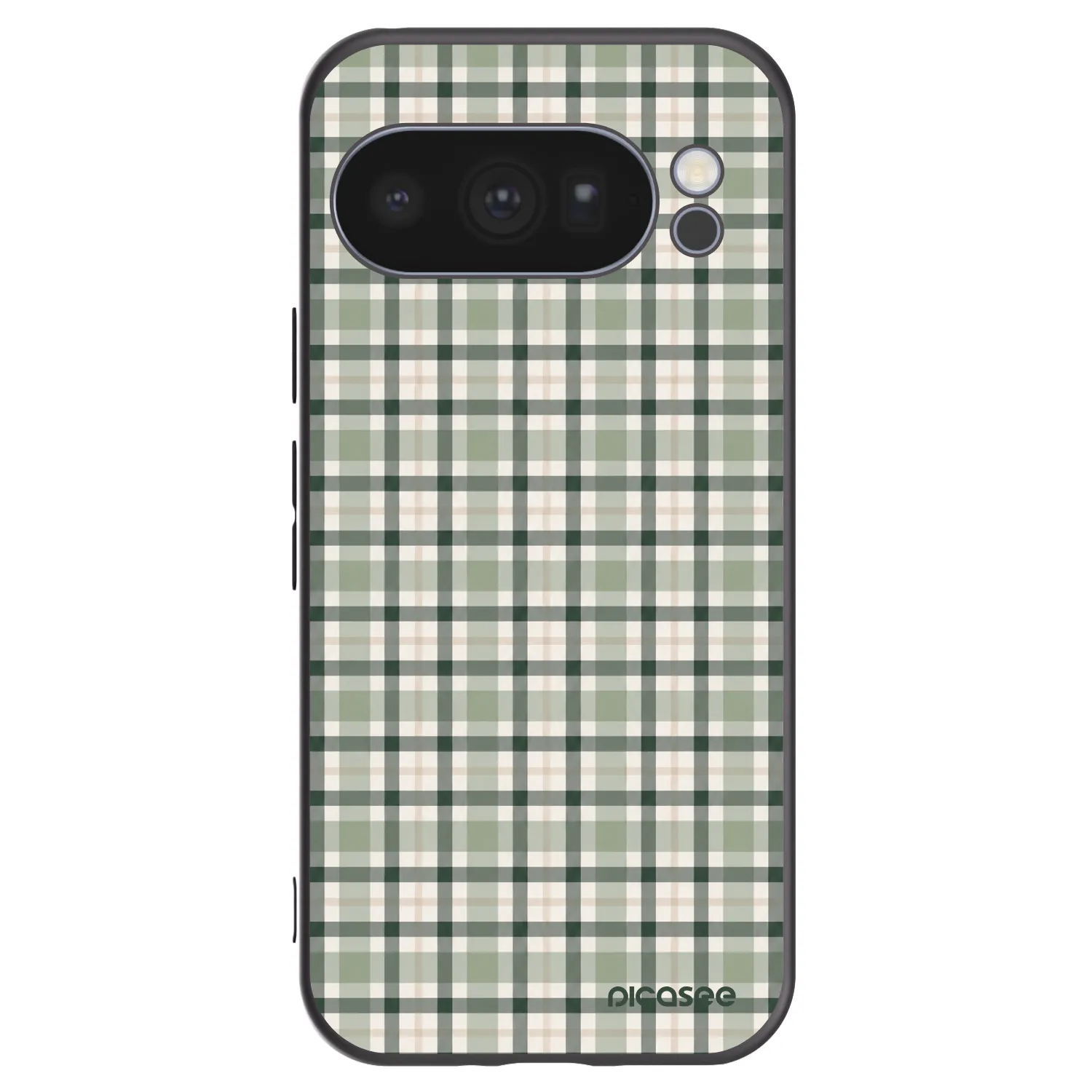 Picasee silikonowe czarne etui na Google Pixel 10 Pro - Sage Tartan