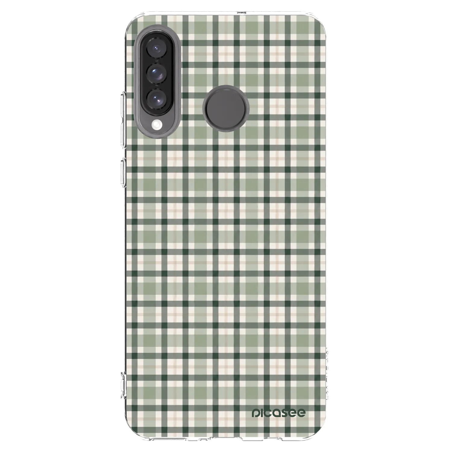 Picasee silikonowe przeźroczyste etui na Huawei P30 Lite - Sage Tartan