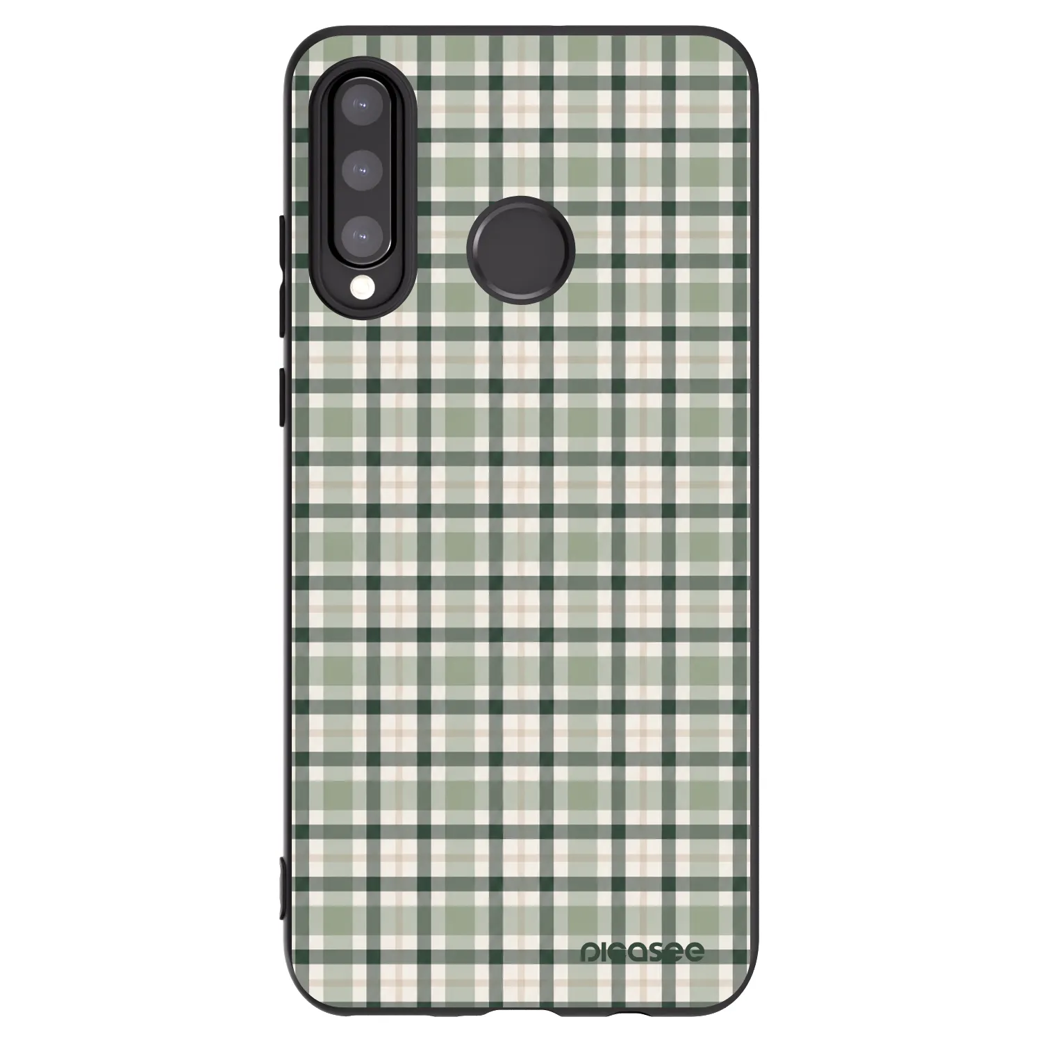 Picasee silikonowe czarne etui na Huawei P30 Lite - Sage Tartan