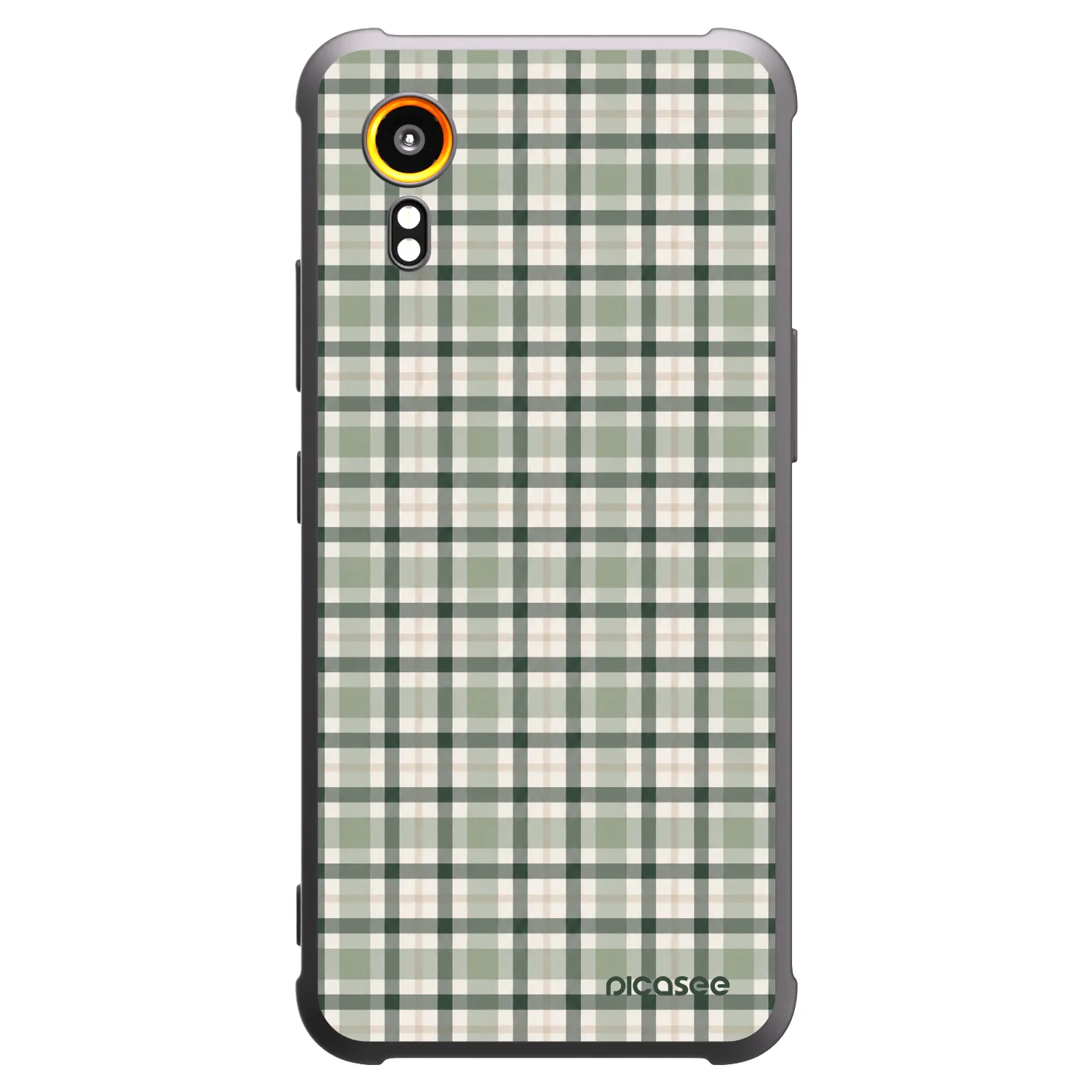 Picasee silikonowe czarne etui na Samsung Galaxy XCover 7 - Sage Tartan