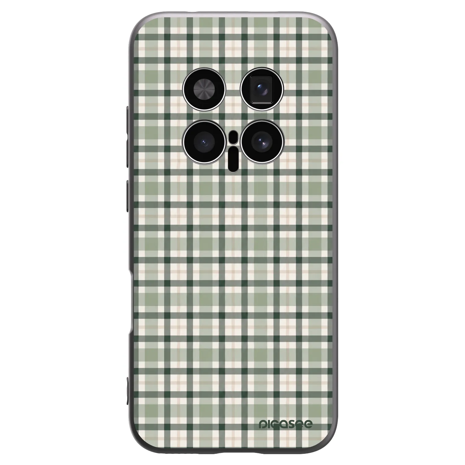 Picasee silikonowe czarne etui na Honor Magic8 Pro 5G - Sage Tartan