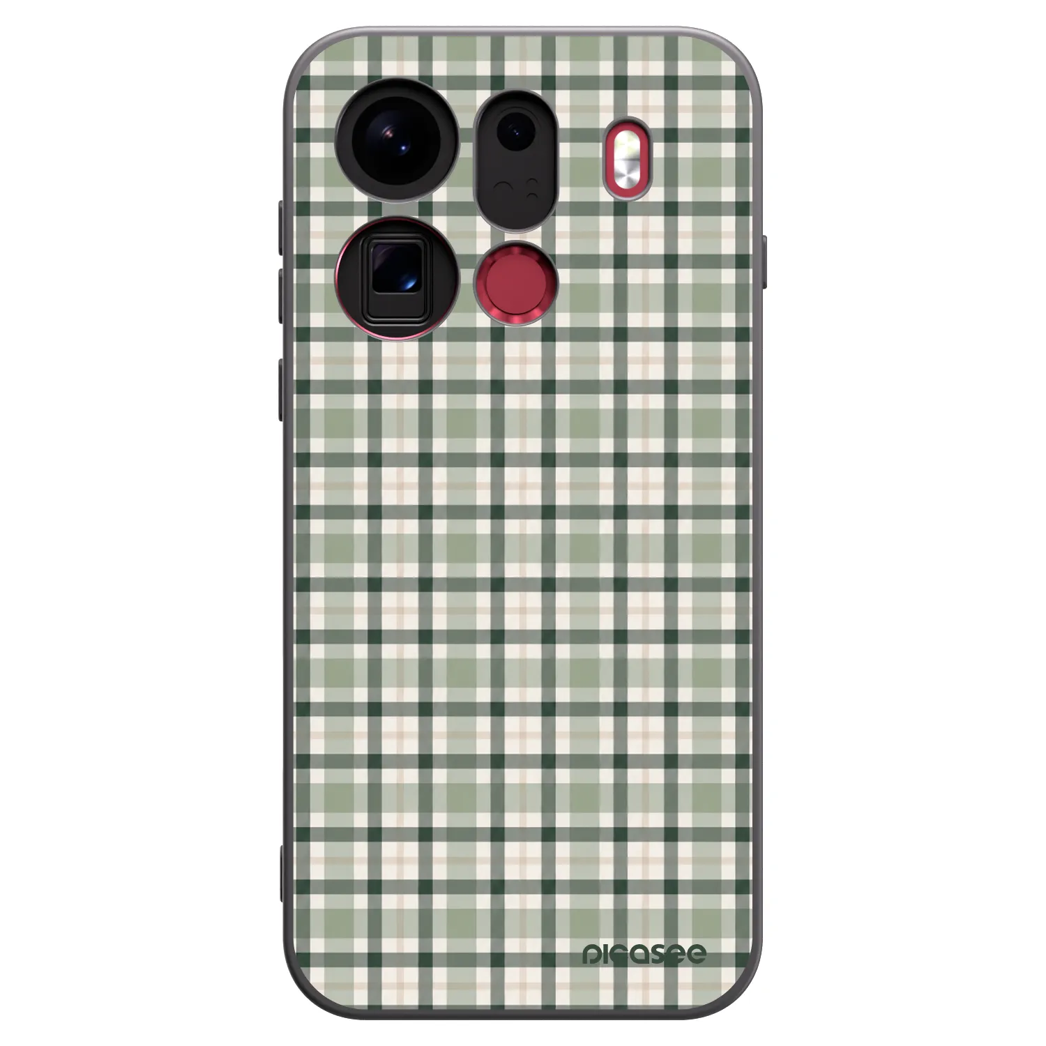 Picasee silikonowe czarne etui na OPPO Find X9 Pro - Sage Tartan