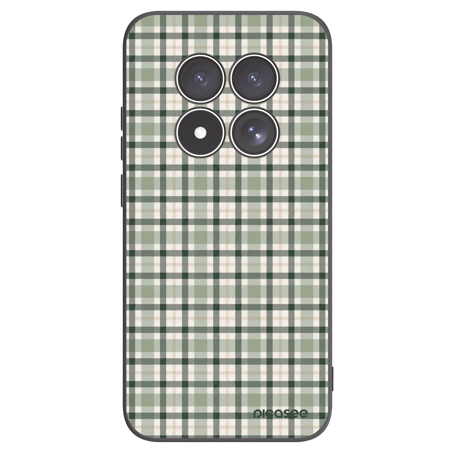 Picasee silikonowe czarne etui na Xiaomi Redmi Note 15 Pro 5G - Sage Tartan