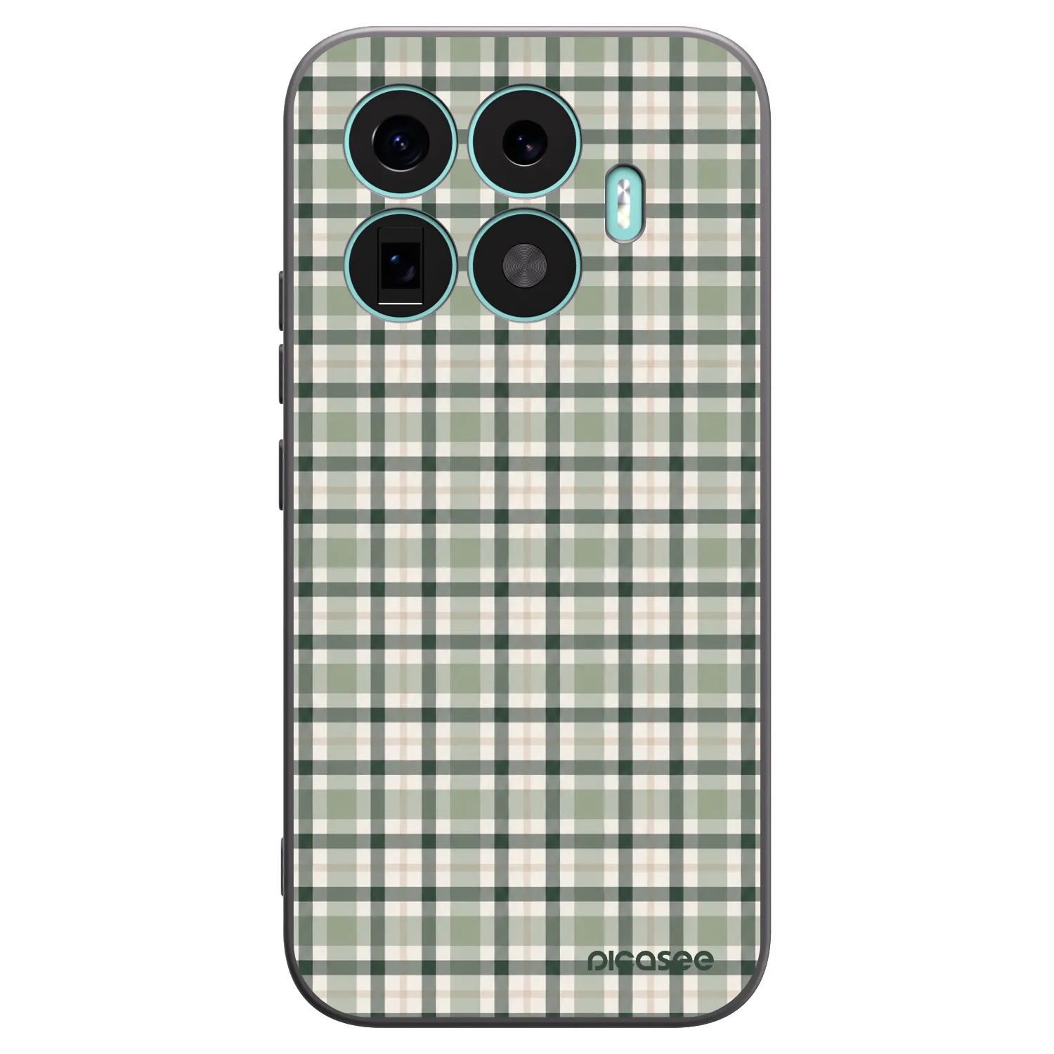 Picasee silikonowe czarne etui na Xiaomi 17T - Sage Tartan