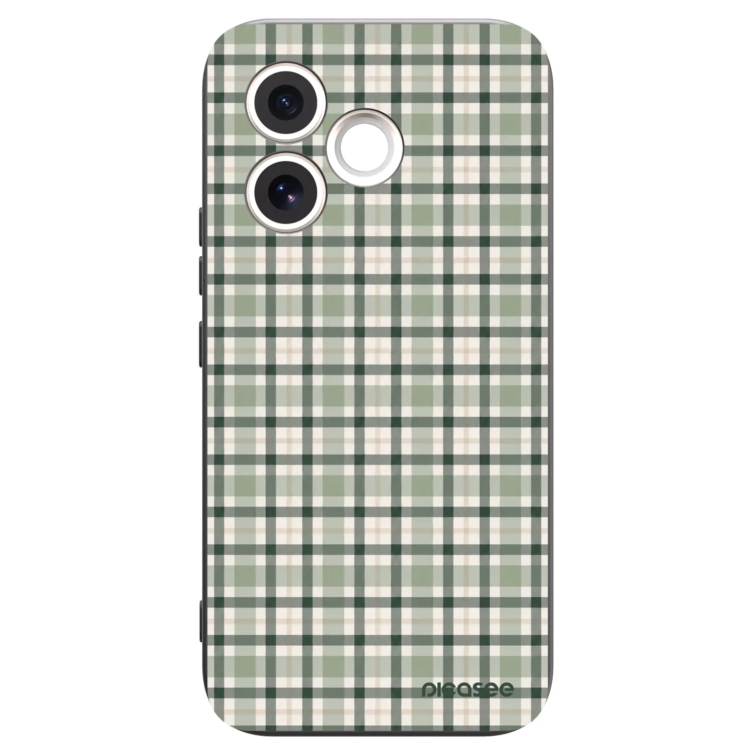 Picasee silikonowe czarne etui na Honor 600 Lite - Sage Tartan