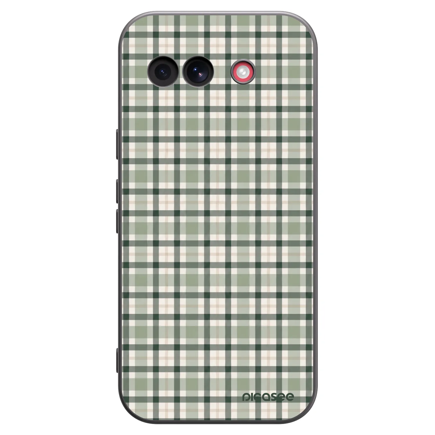 Picasee silikonowe czarne etui na Google Pixel 10a - Sage Tartan
