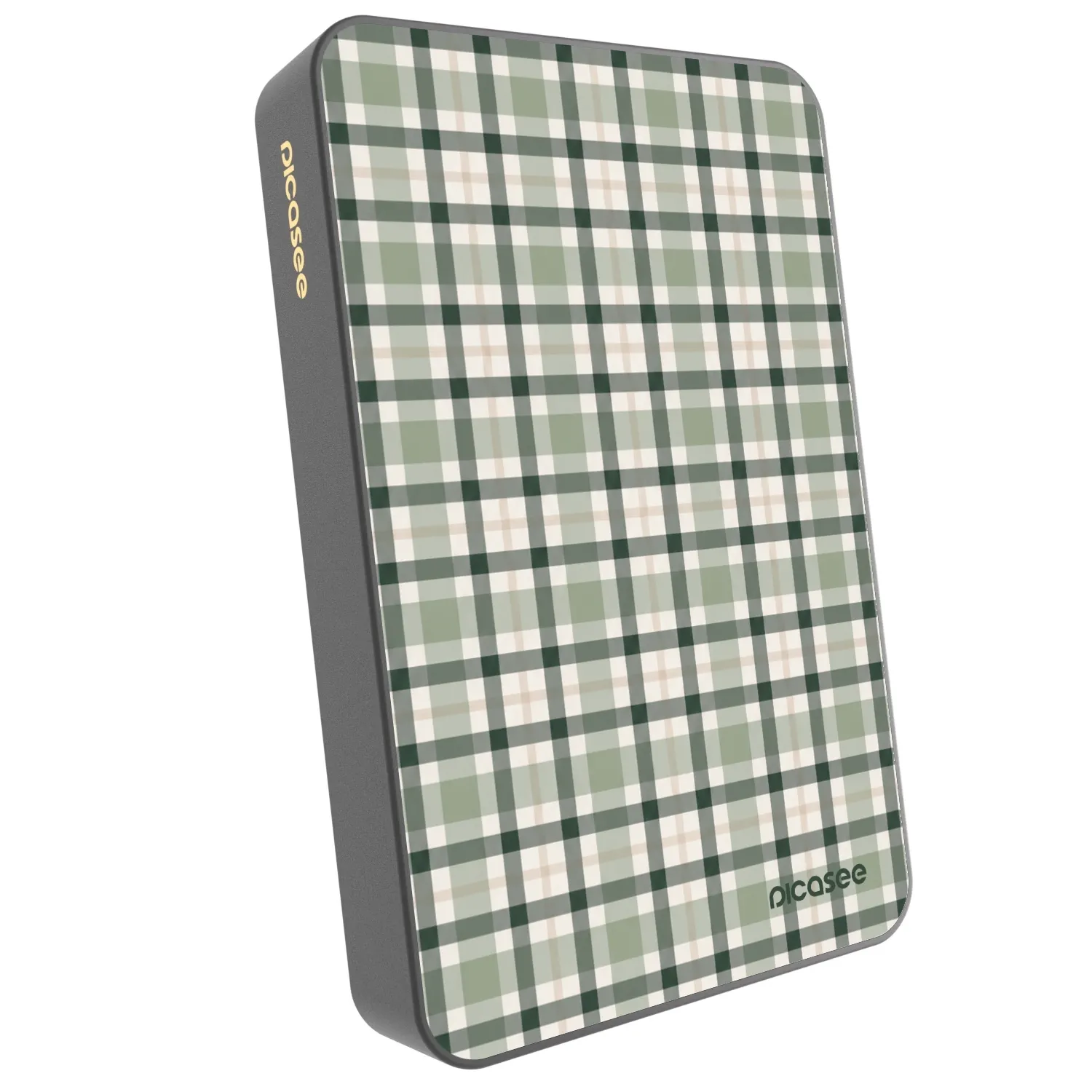 Picasee Powerbank z MagSafe 10 000 mAh Szary - Sage Tartan