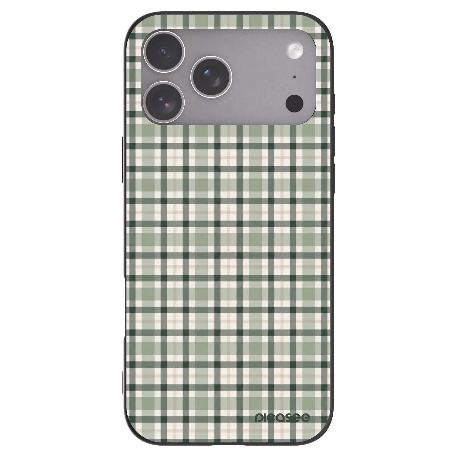 Picasee silikonowe czarne etui na Apple iPhone 18 Pro Max - Sage Tartan