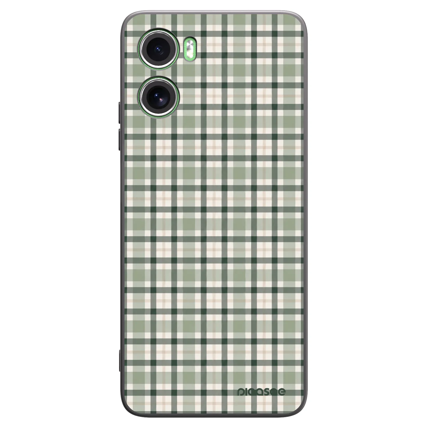 Picasee silikonowe czarne etui na Motorola Moto G06 - Sage Tartan