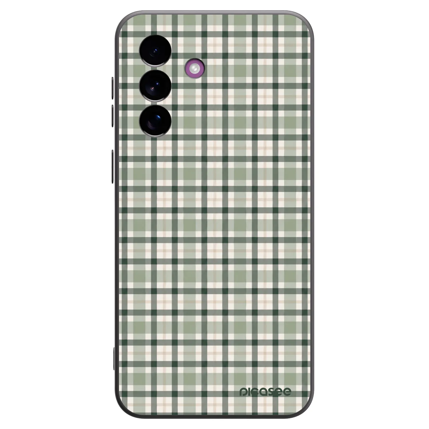 Picasee silikonowe czarne etui na Samsung Galaxy A37 - Sage Tartan