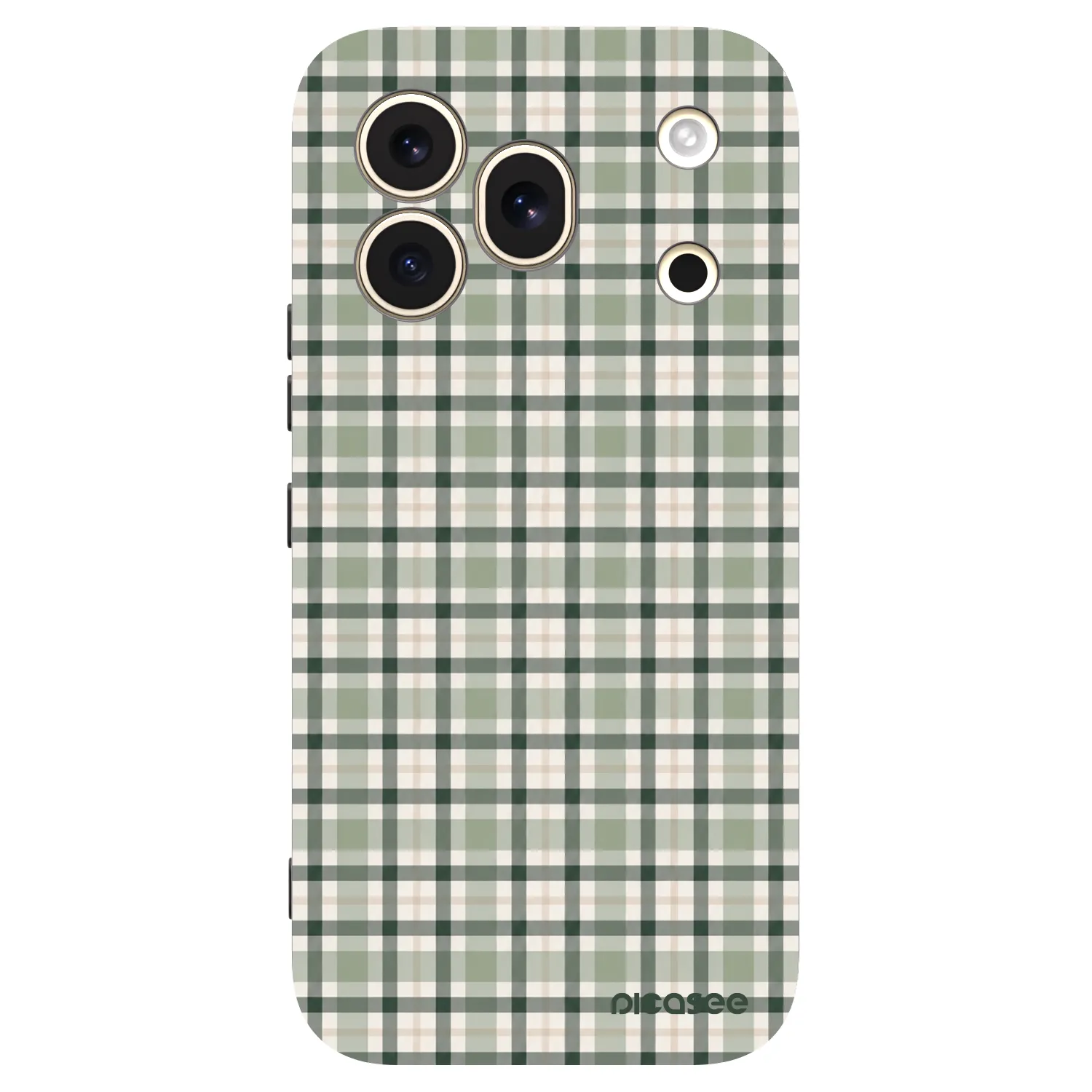 Picasee silikonowe czarne etui na Honor 600 Pro - Sage Tartan