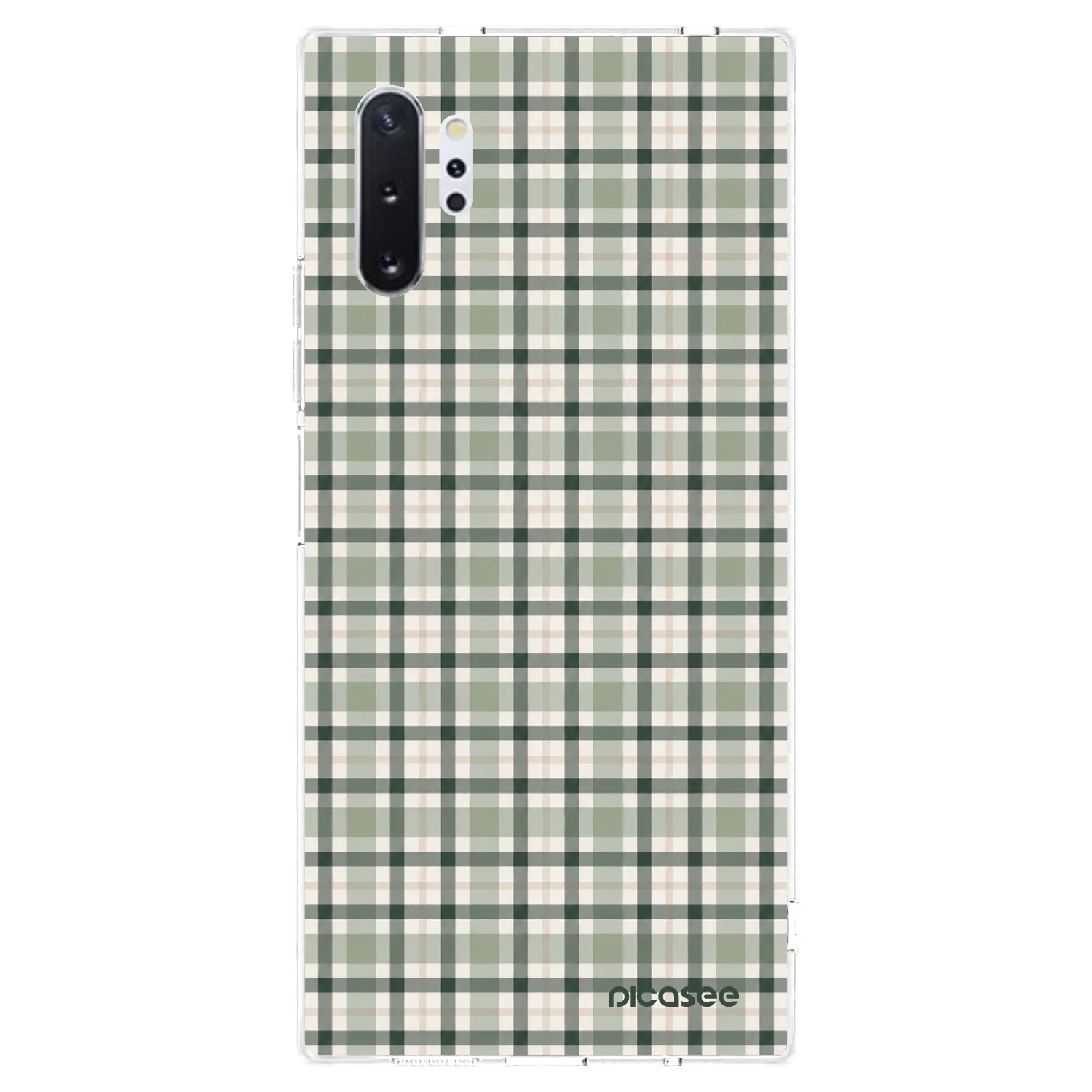 Picasee silikonowe przeźroczyste etui na Samsung Galaxy Note 10+ N975F - Sage Tartan
