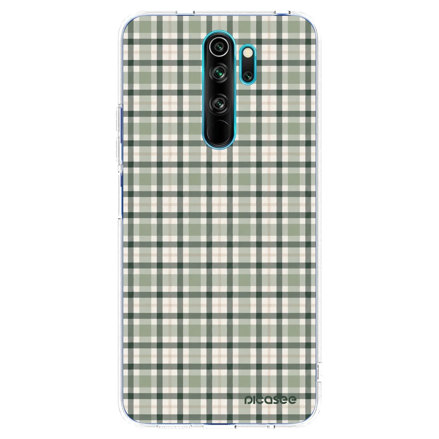 Picasee silikonowe przeźroczyste etui na Xiaomi Redmi Note 8 Pro - Sage Tartan