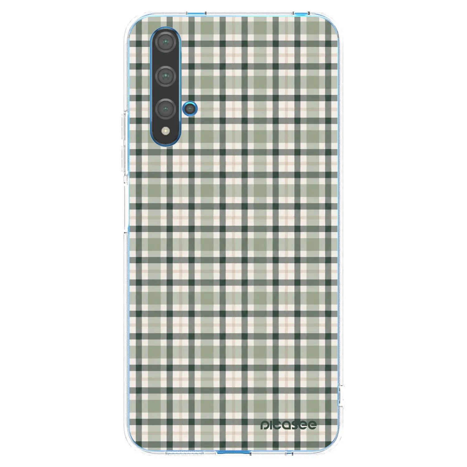 Picasee silikonowe przeźroczyste etui na Huawei Nova 5T - Sage Tartan