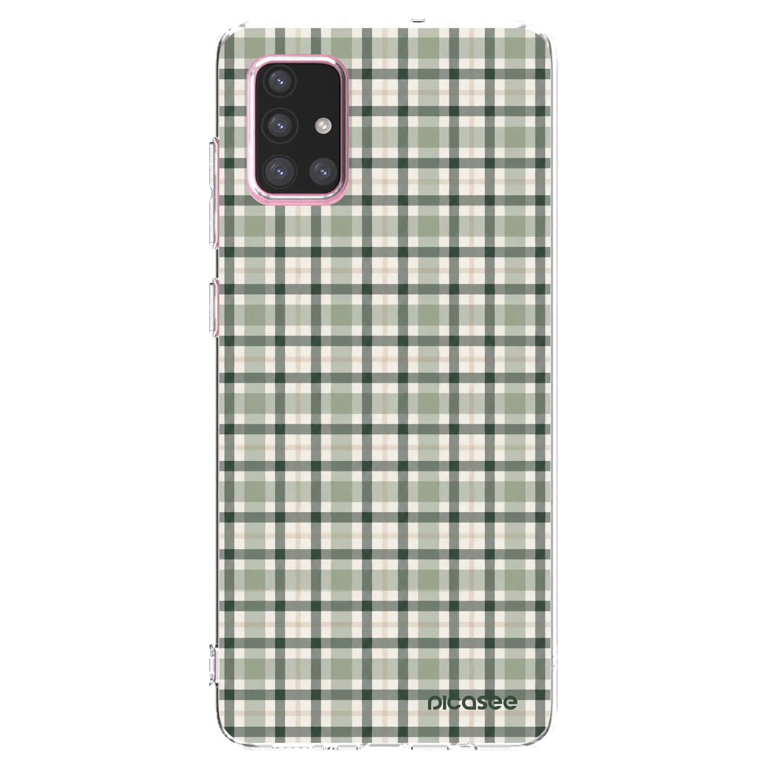 Picasee silikonowe przeźroczyste etui na Samsung Galaxy A71 A715F - Sage Tartan