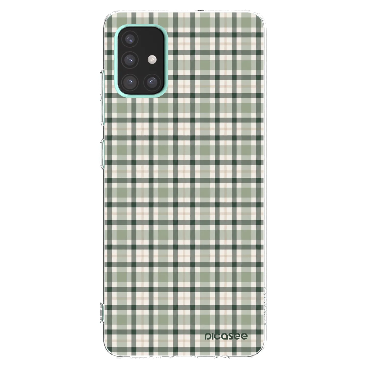 Picasee silikonowe przeźroczyste etui na Samsung Galaxy A51 A515F - Sage Tartan