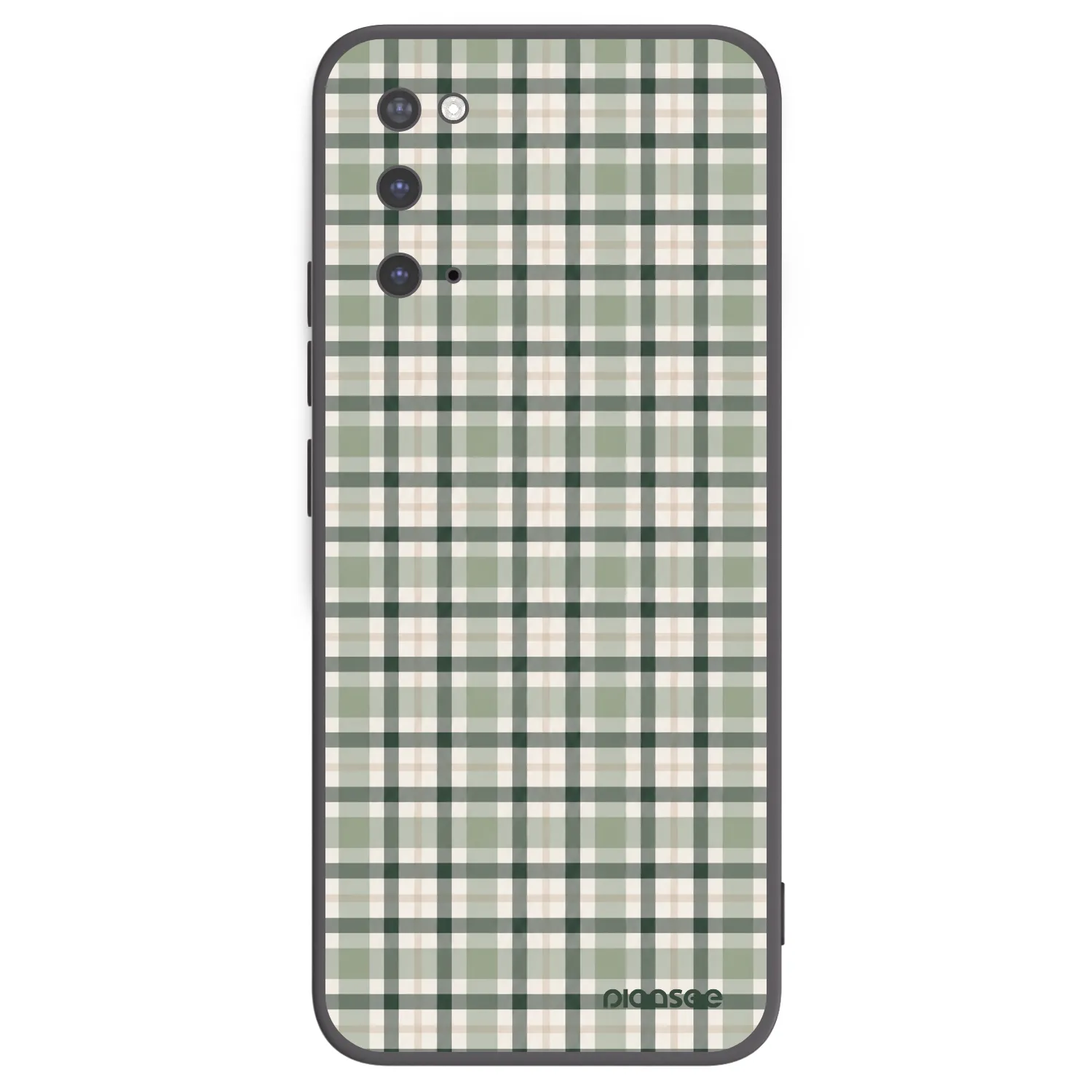 Picasee silikonowe czarne etui na Samsung Galaxy S20 G980F - Sage Tartan