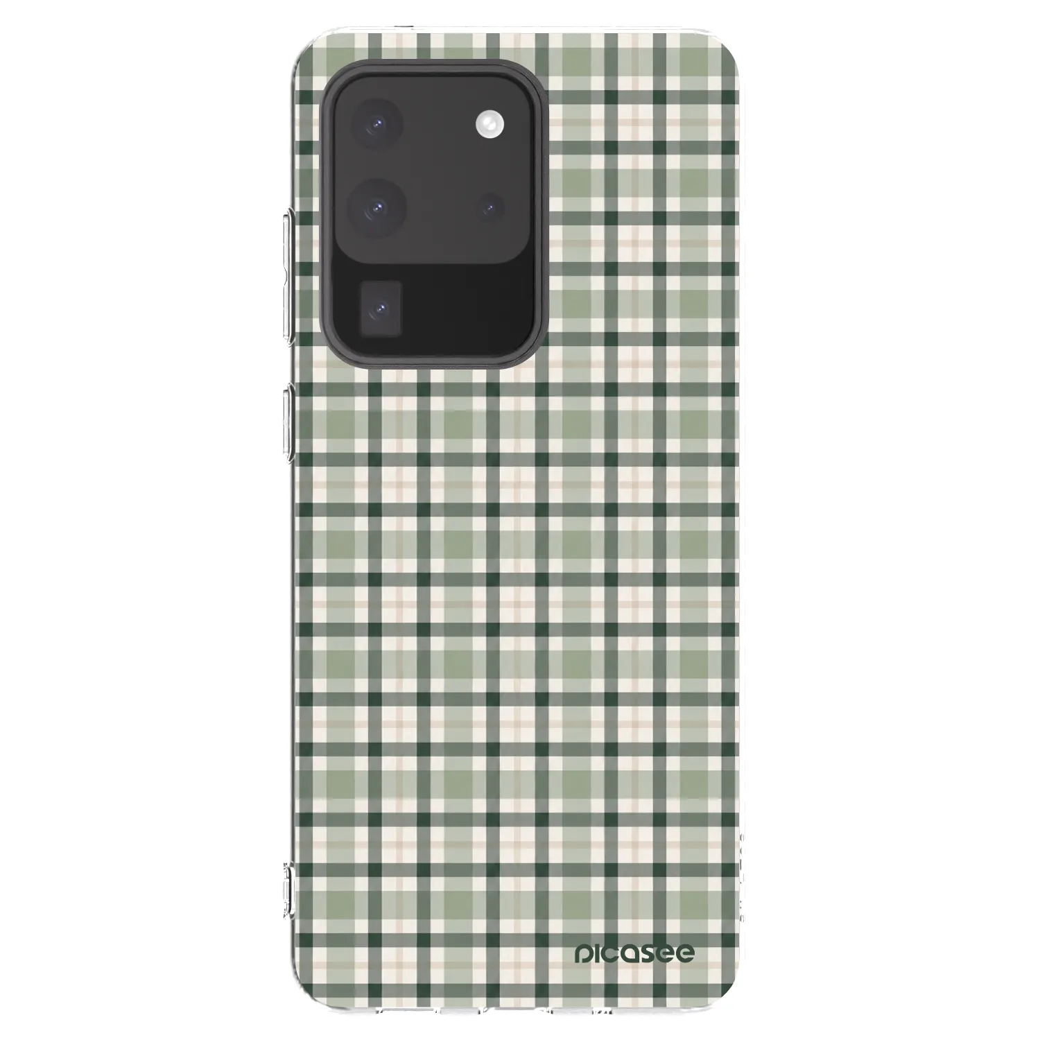 Picasee silikonowe przeźroczyste etui na Samsung Galaxy S20 Ultra 5G G988F - Sage Tartan