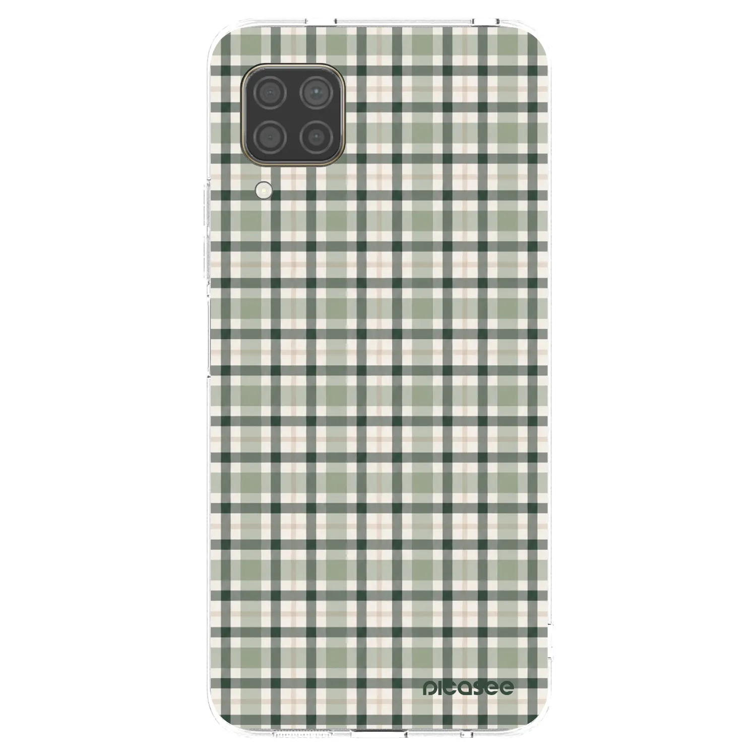 Picasee silikonowe przeźroczyste etui na Huawei P40 Lite - Sage Tartan