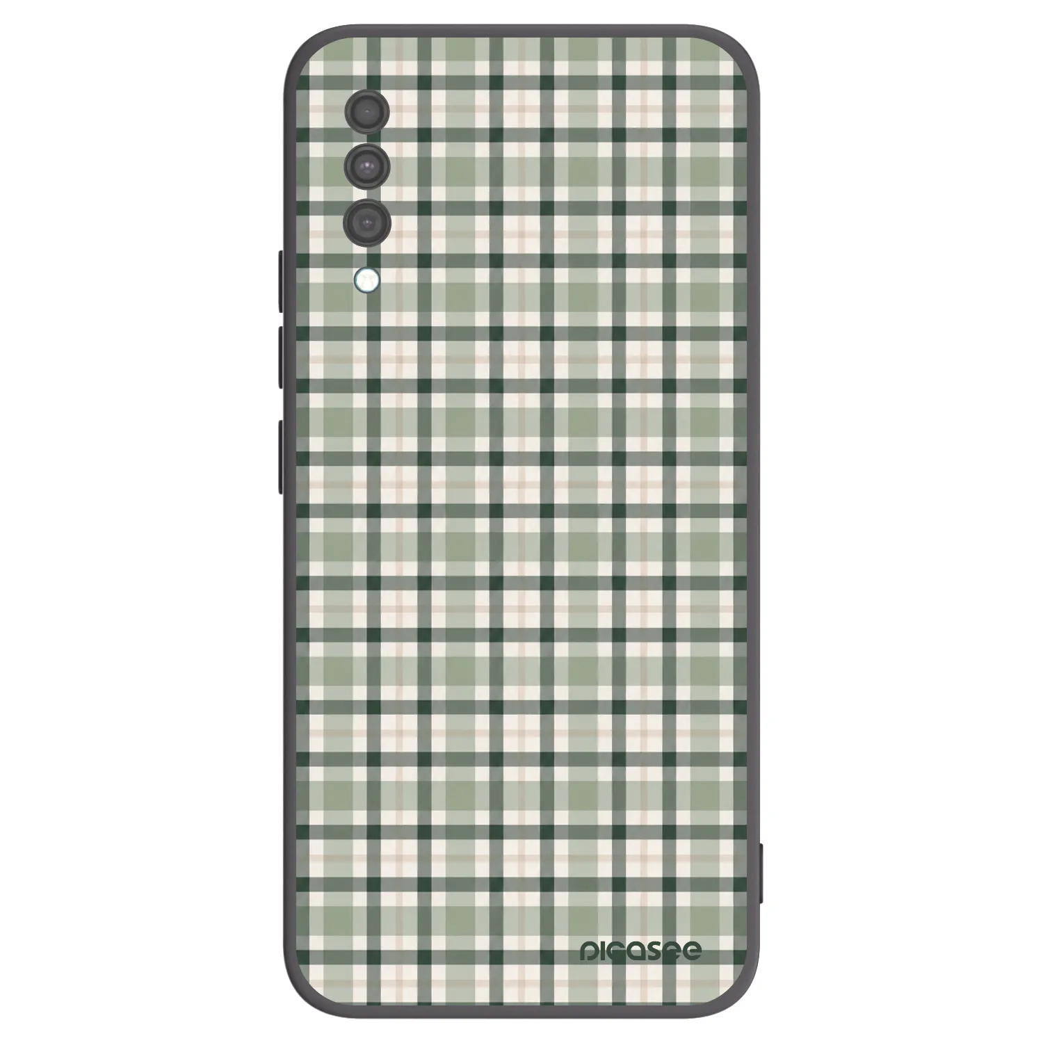 Picasee silikonowe czarne etui na Samsung Galaxy A30s A307F - Sage Tartan