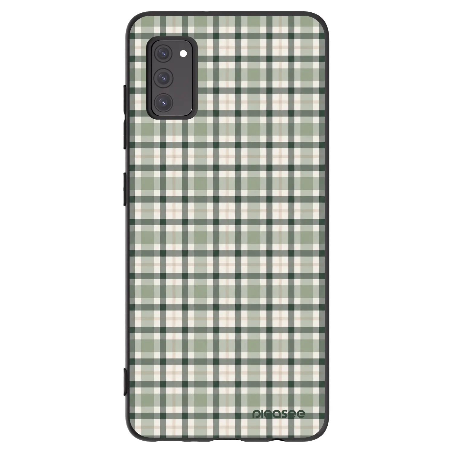 Picasee silikonowe czarne etui na Samsung Galaxy A41 A415F - Sage Tartan
