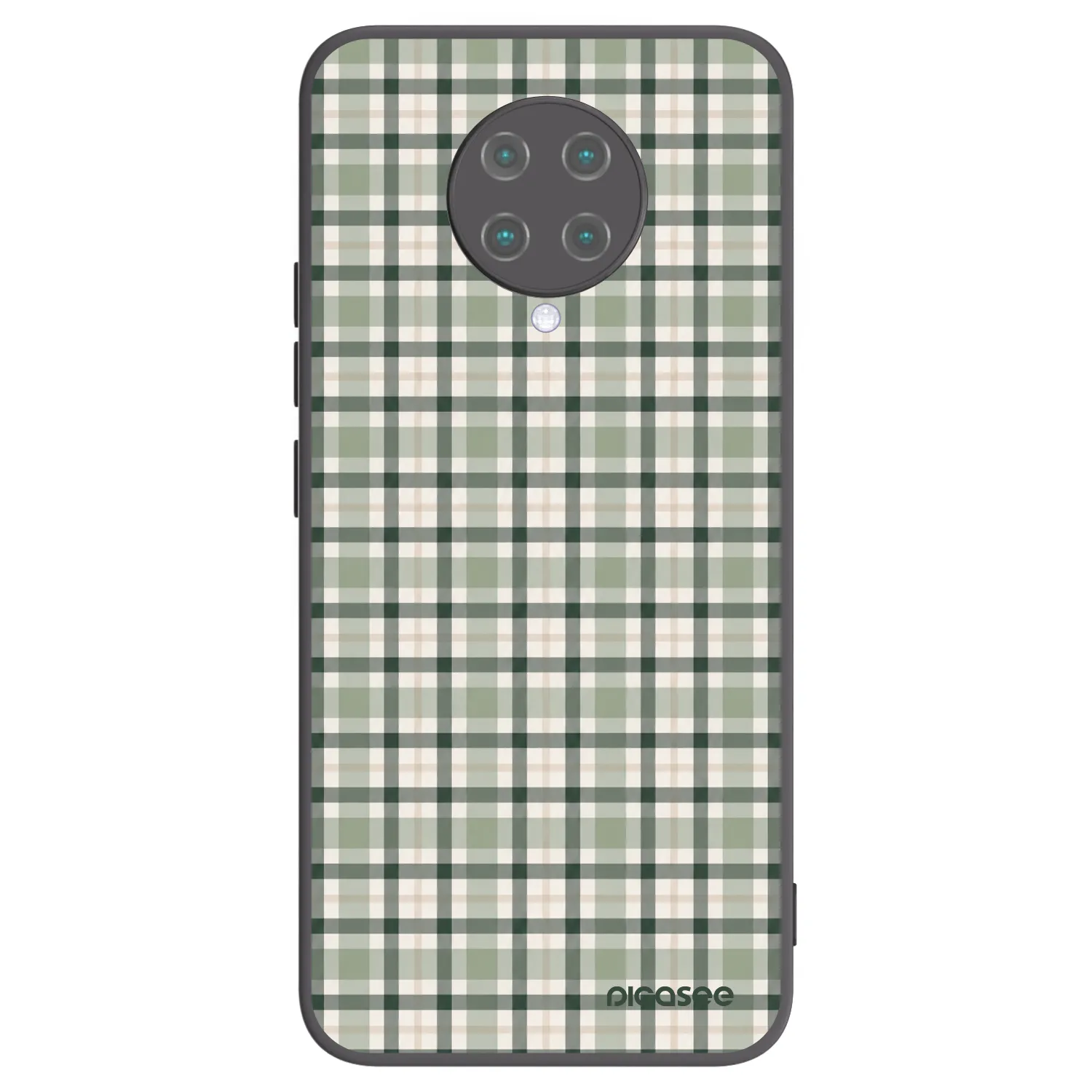 Picasee silikonowe czarne etui na Xiaomi Poco F2 Pro - Sage Tartan
