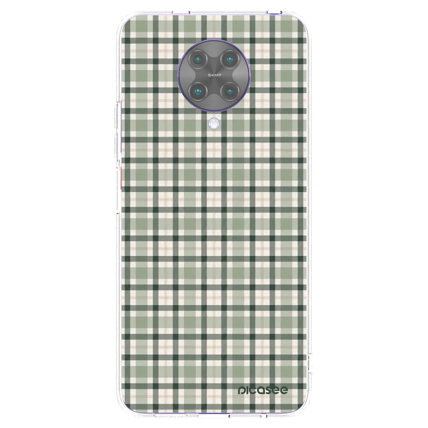 Picasee silikonowe przeźroczyste etui na Xiaomi Poco F2 Pro - Sage Tartan