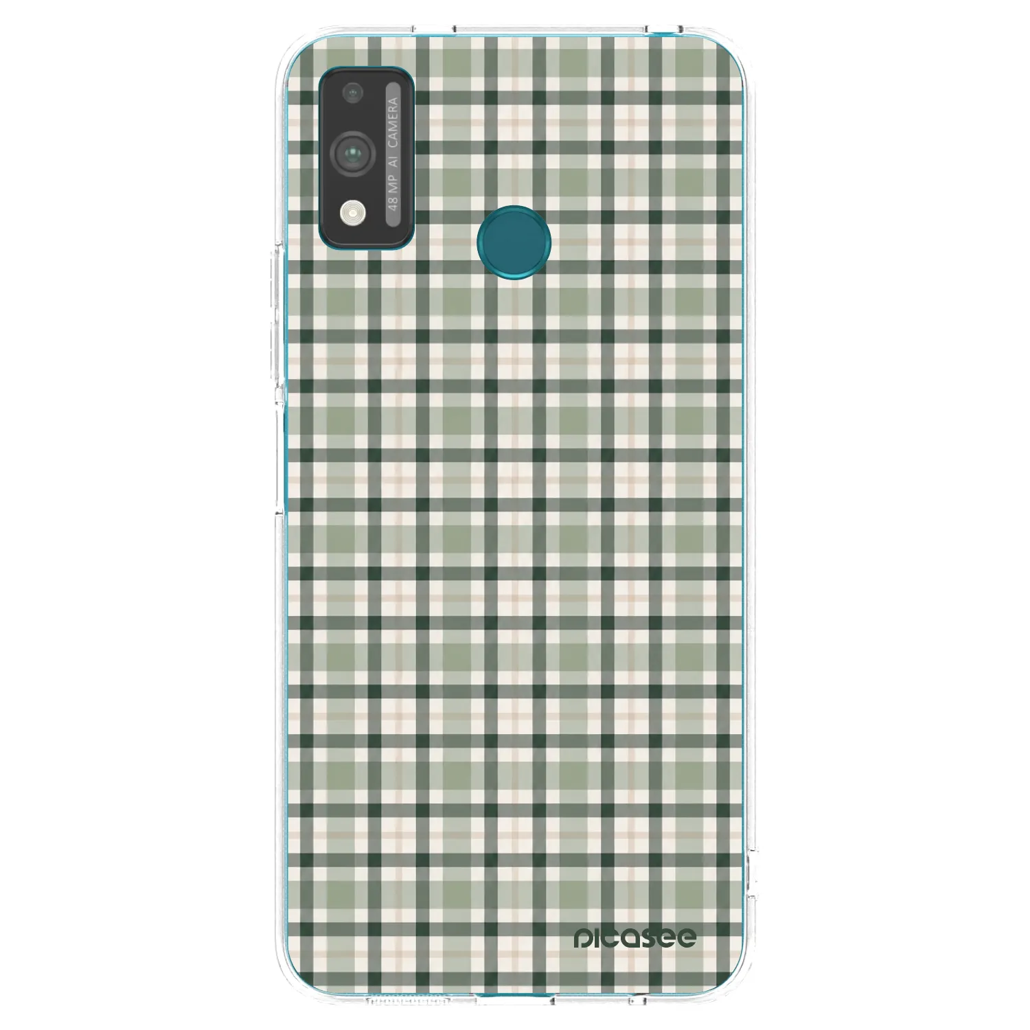 Picasee silikonowe przeźroczyste etui na Honor 9X Lite - Sage Tartan
