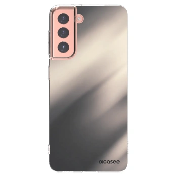 Picasee silikonowe przeźroczyste etui na Samsung Galaxy S21 5G G991B - Smoky Beige
