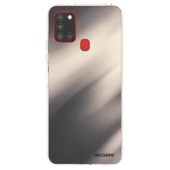 Picasee silikonowe przeźroczyste etui na Samsung Galaxy A21s - Smoky Beige
